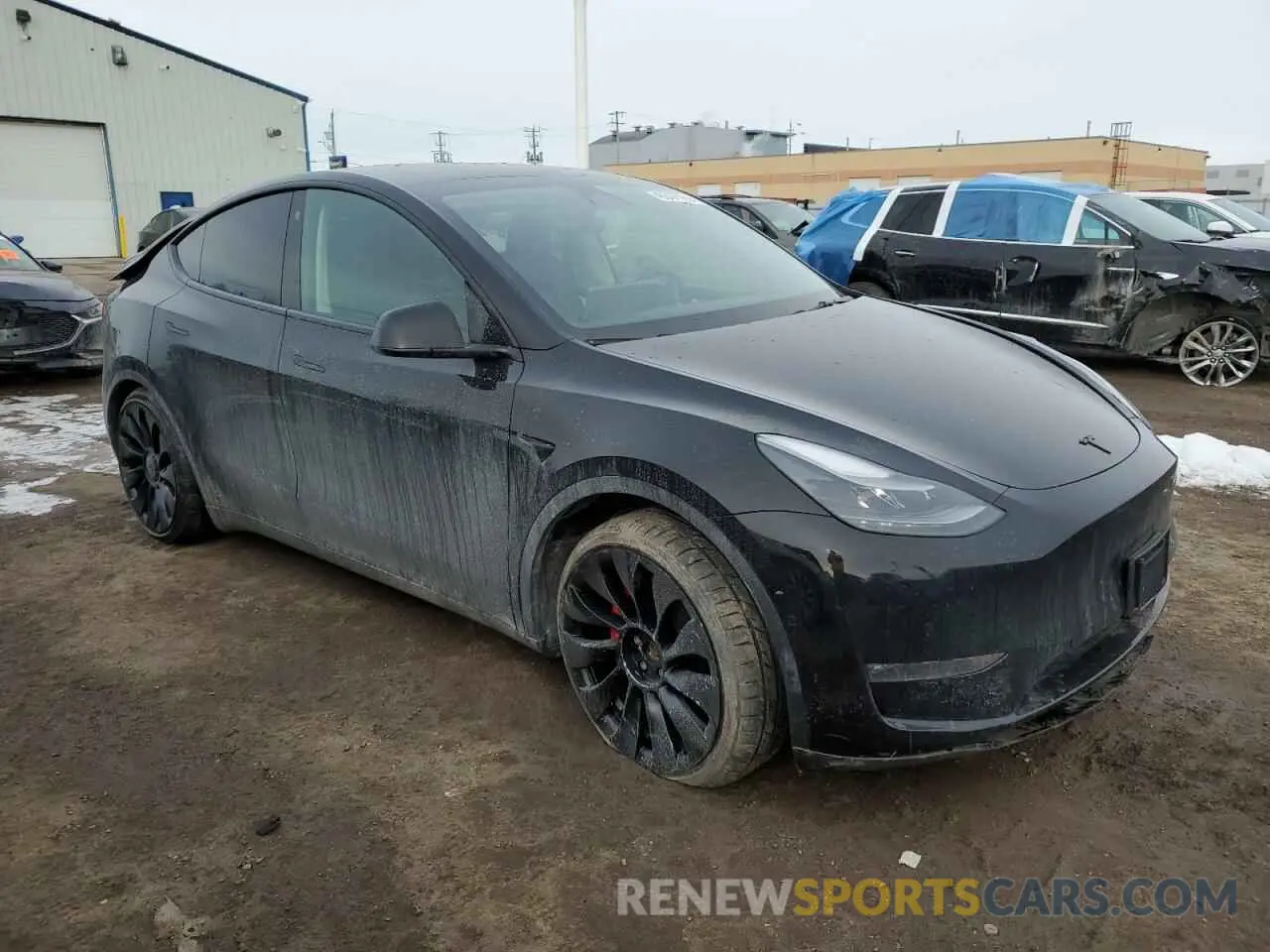 4 fotografías del automóvil dañado 7SAYGDEF5NF512464 TESLA MODEL Y 2022