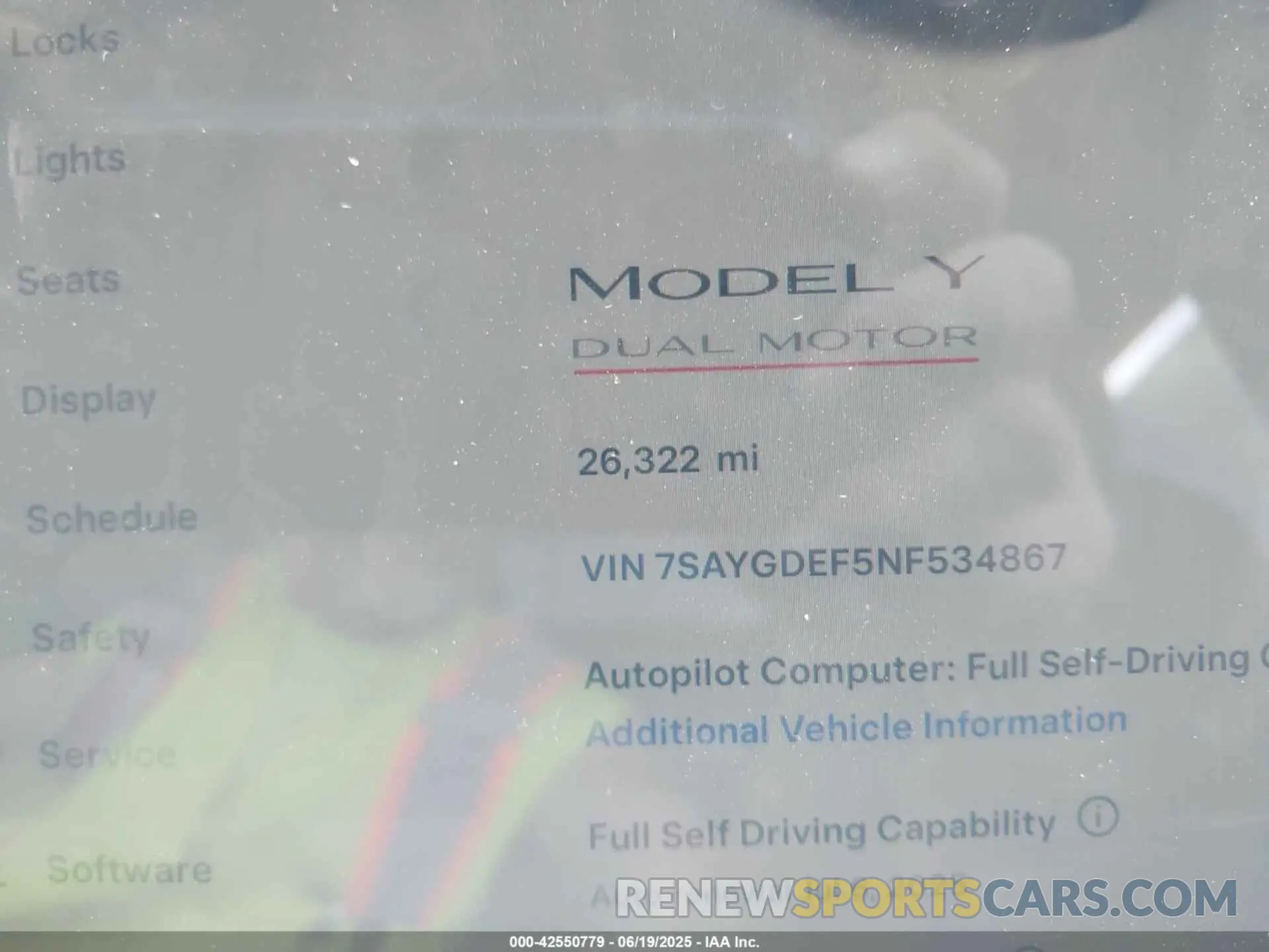 16 fotografías del automóvil dañado 7SAYGDEF5NF534867 TESLA MODEL Y 2022