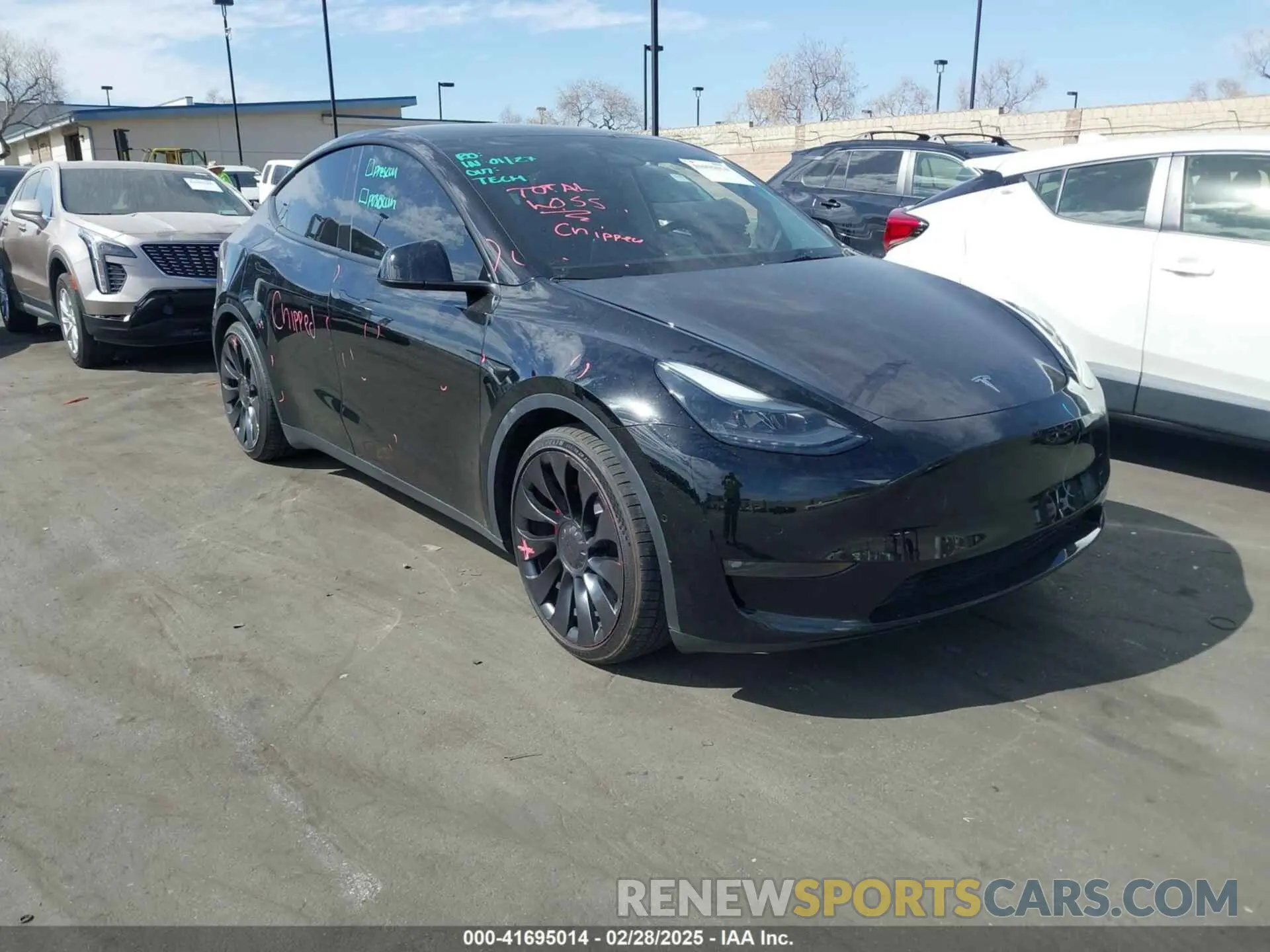 1 fotografías del automóvil dañado 7SAYGDEF5NF550549 TESLA MODEL Y 2022