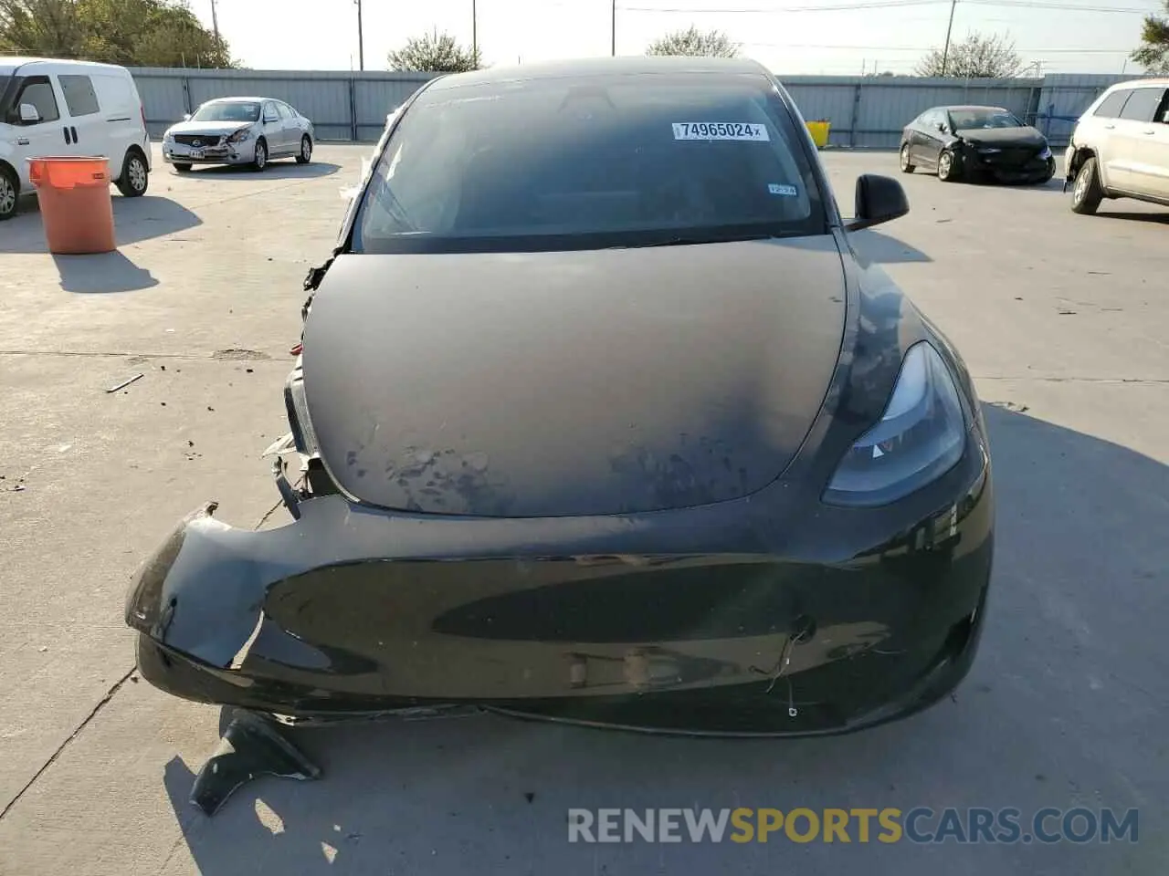 5 fotografías del automóvil dañado 7SAYGDEF6NF341370 TESLA MODEL Y 2022