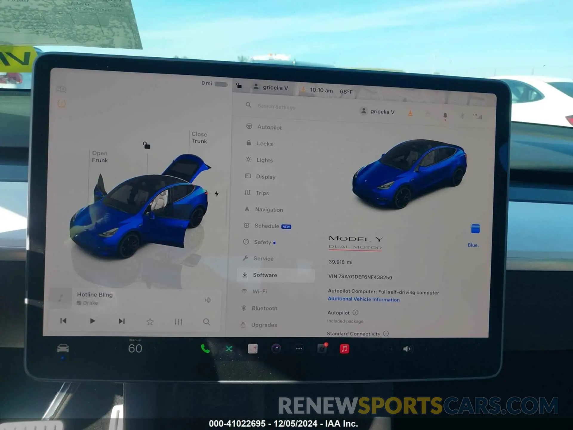 7 fotografías del automóvil dañado 7SAYGDEF6NF438259 TESLA MODEL Y 2022