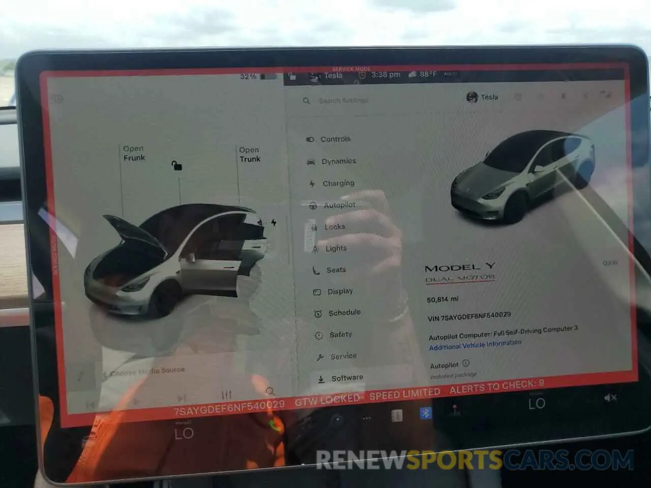 9 fotografías del automóvil dañado 7SAYGDEF6NF540029 TESLA MODEL Y 2022