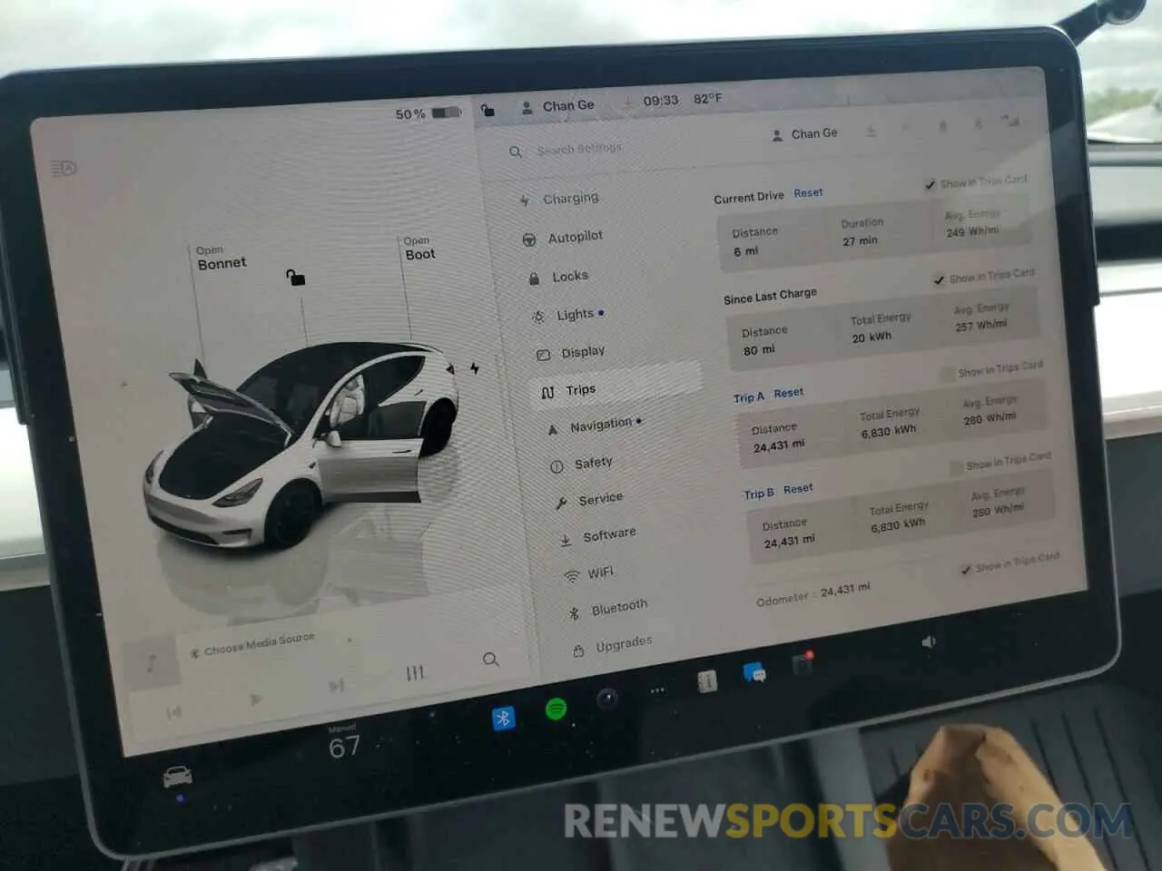 9 fotografías del automóvil dañado 7SAYGDEF6NF544193 TESLA MODEL Y 2022
