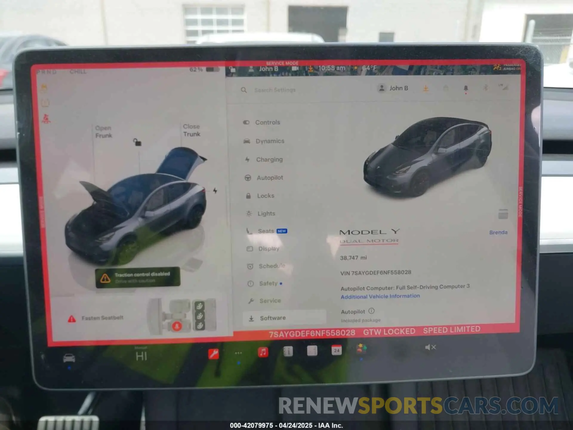 19 fotografías del automóvil dañado 7SAYGDEF6NF558028 TESLA MODEL Y 2022