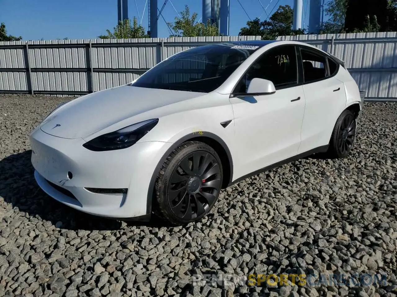 2 fotografías del automóvil dañado 7SAYGDEF7NF372286 TESLA MODEL Y 2022