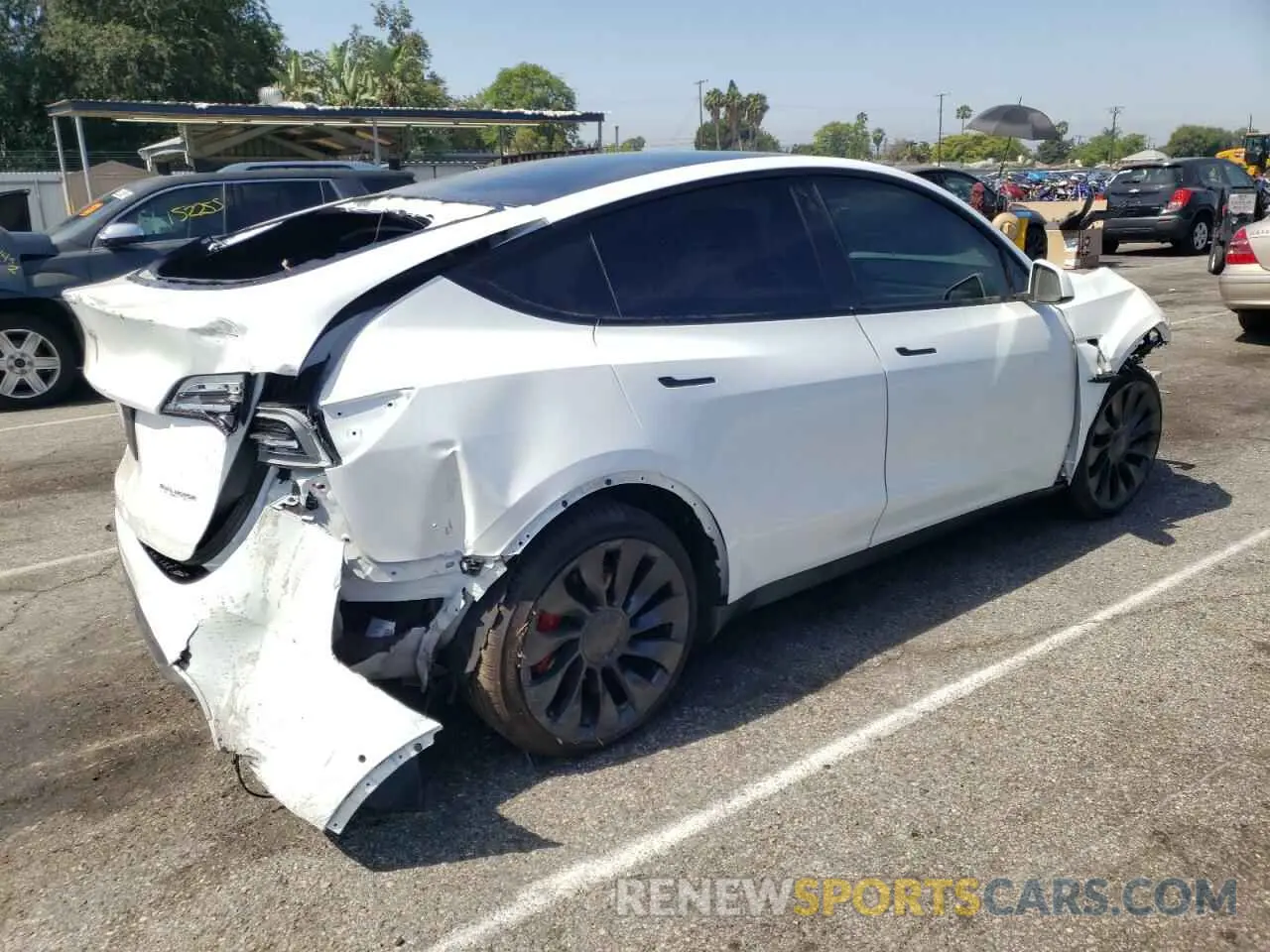 4 fotografías del automóvil dañado 7SAYGDEF7NF406632 TESLA MODEL Y 2022
