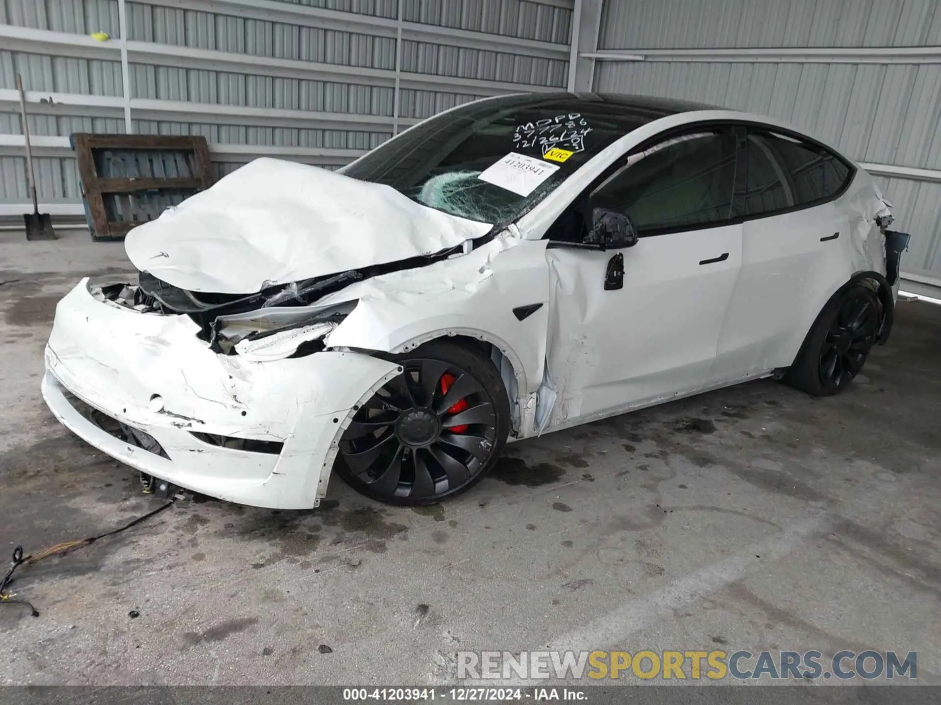 2 fotografías del automóvil dañado 7SAYGDEF8NF377786 TESLA MODEL Y 2022