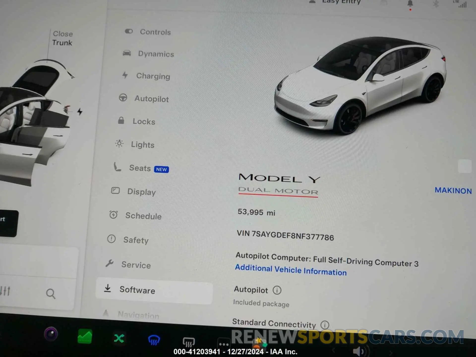 7 fotografías del automóvil dañado 7SAYGDEF8NF377786 TESLA MODEL Y 2022