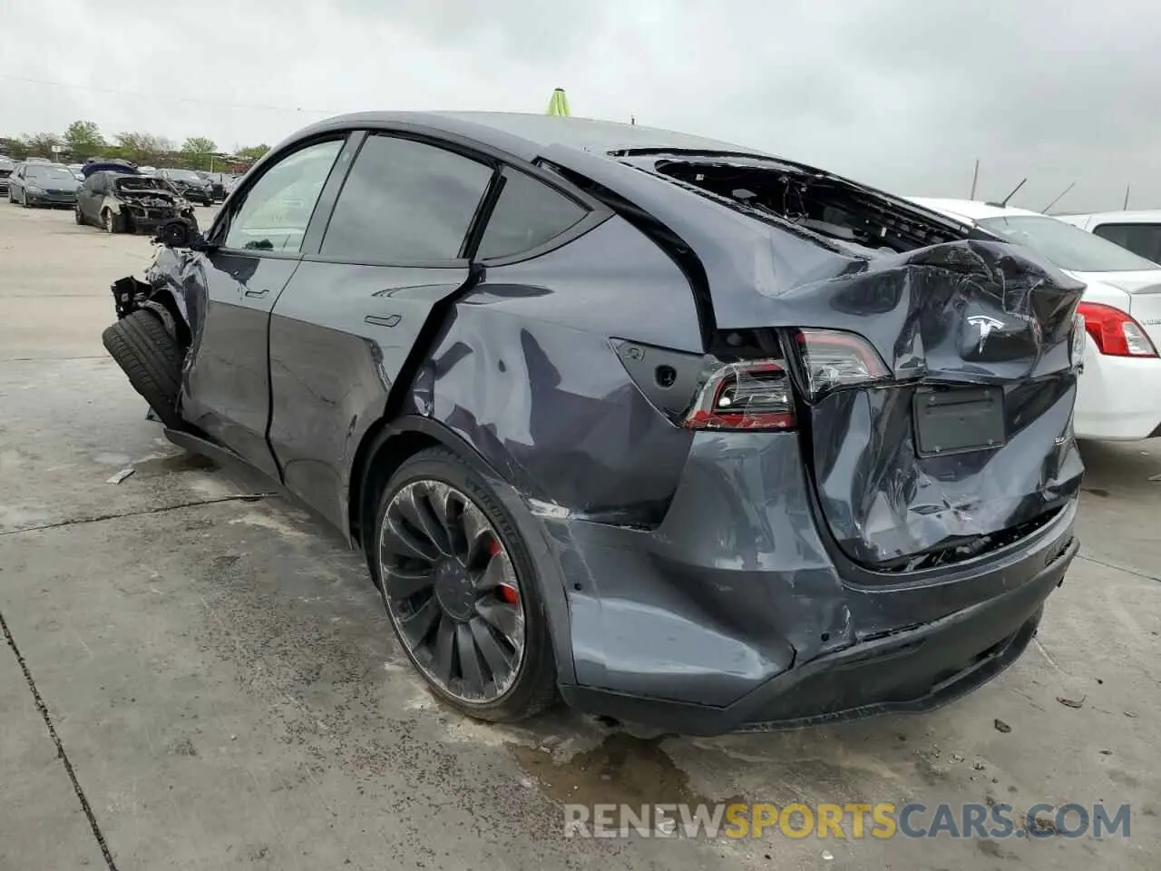 3 fotografías del automóvil dañado 7SAYGDEF8NF395088 TESLA MODEL Y 2022
