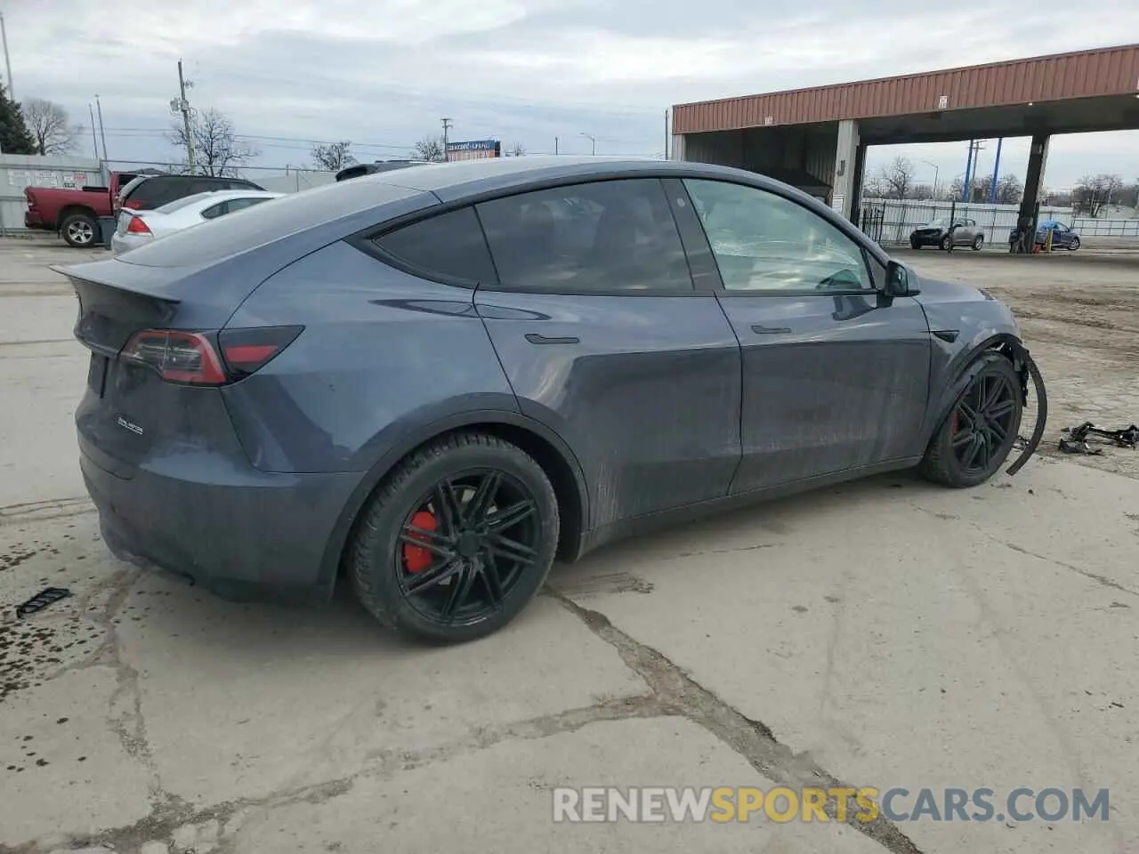 3 fotografías del automóvil dañado 7SAYGDEF8NF532322 TESLA MODEL Y 2022