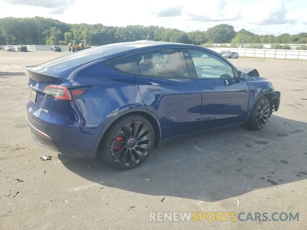3 fotografías del automóvil dañado 7SAYGDEF8NF570116 TESLA MODEL Y 2022