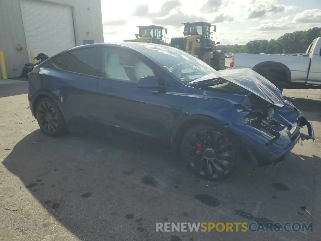 4 fotografías del automóvil dañado 7SAYGDEF8NF570116 TESLA MODEL Y 2022
