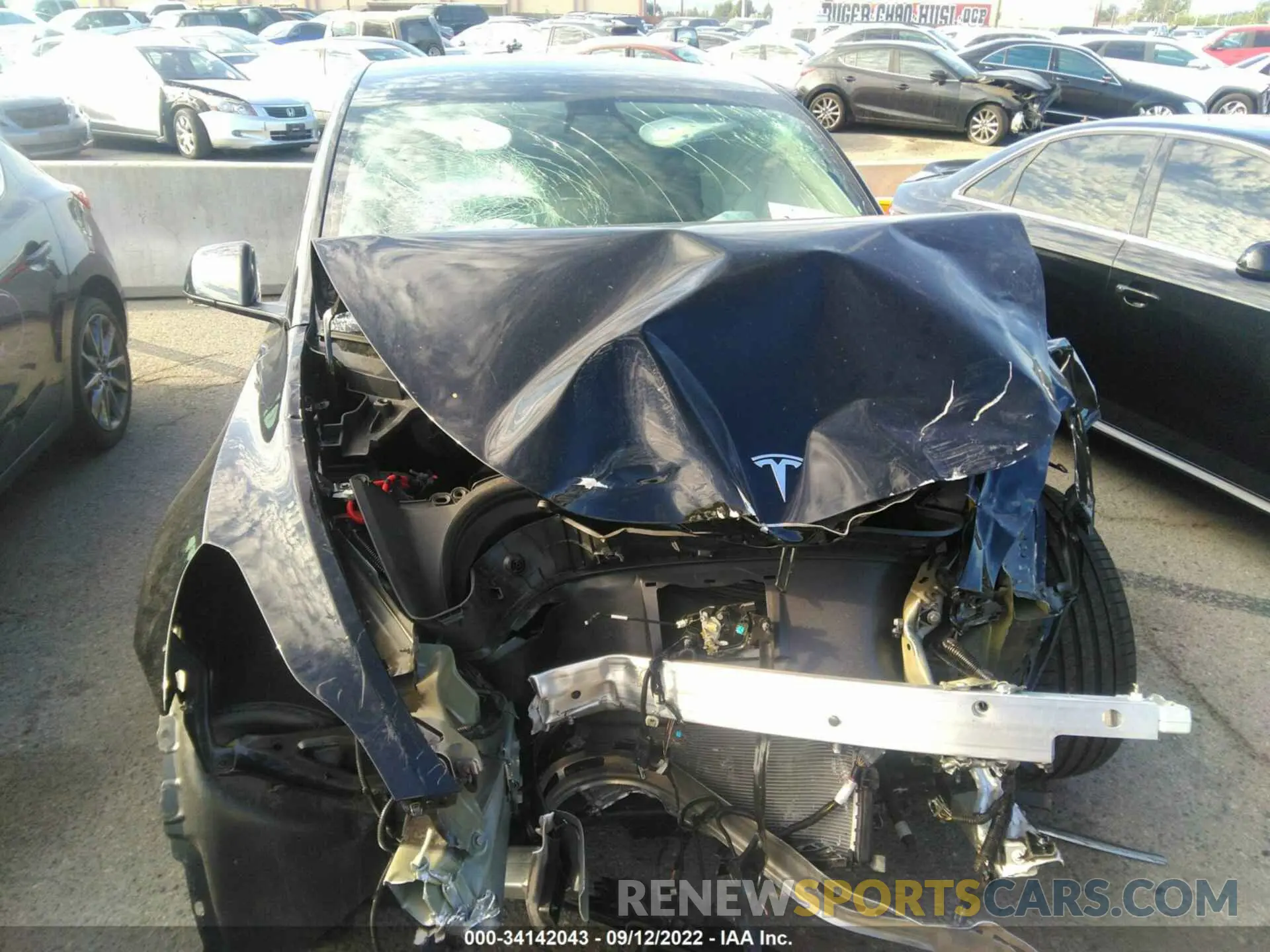 6 fotografías del automóvil dañado 7SAYGDEF9NF324000 TESLA MODEL Y 2022