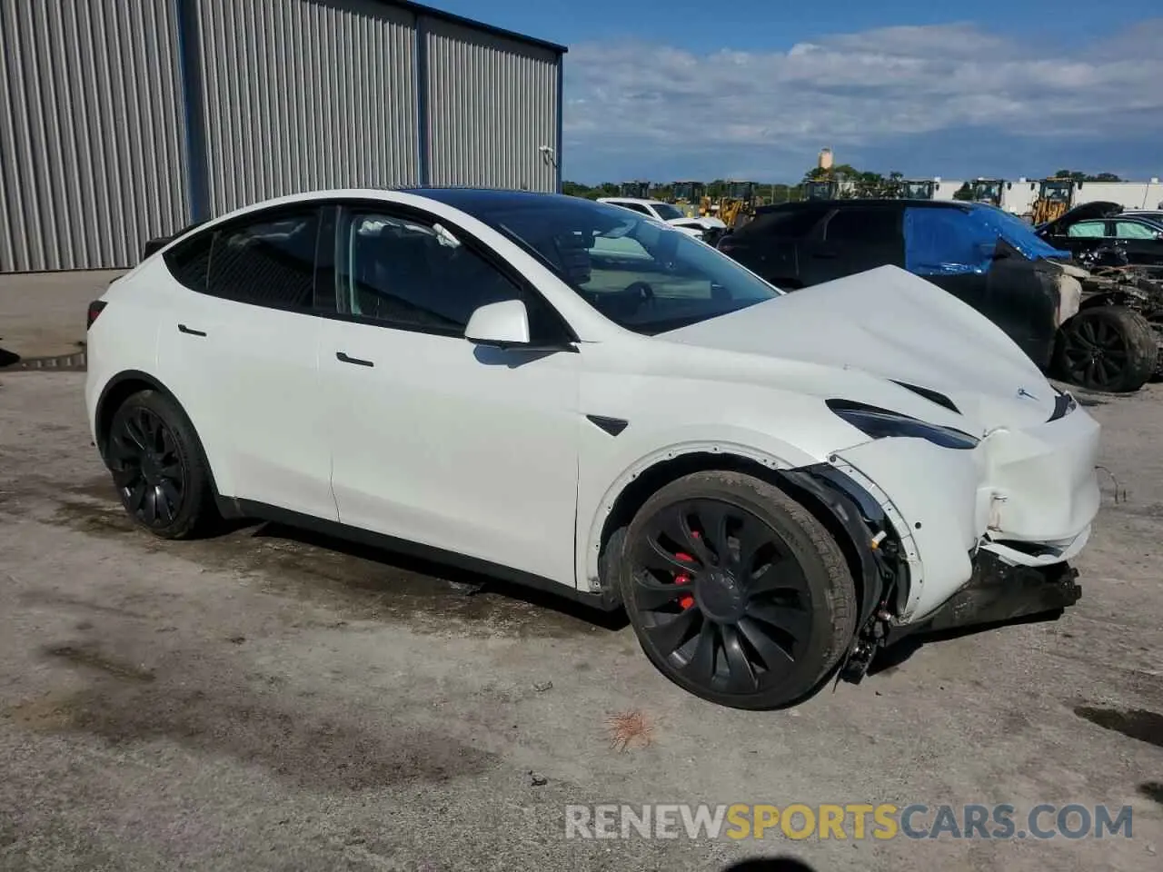4 fotografías del automóvil dañado 7SAYGDEF9NF338317 TESLA MODEL Y 2022