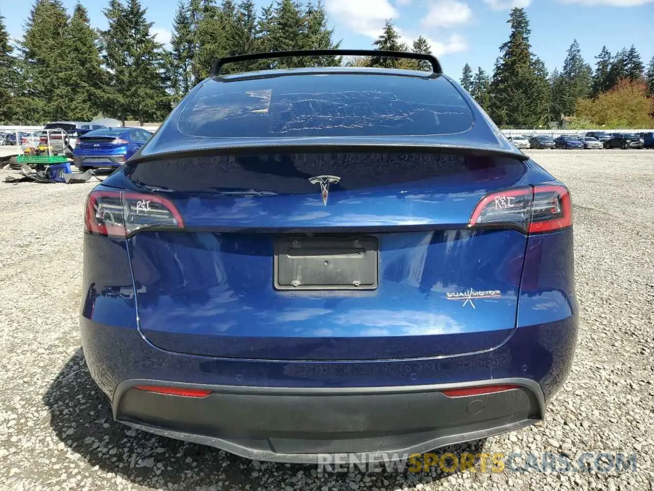 6 fotografías del automóvil dañado 7SAYGDEF9NF340987 TESLA MODEL Y 2022
