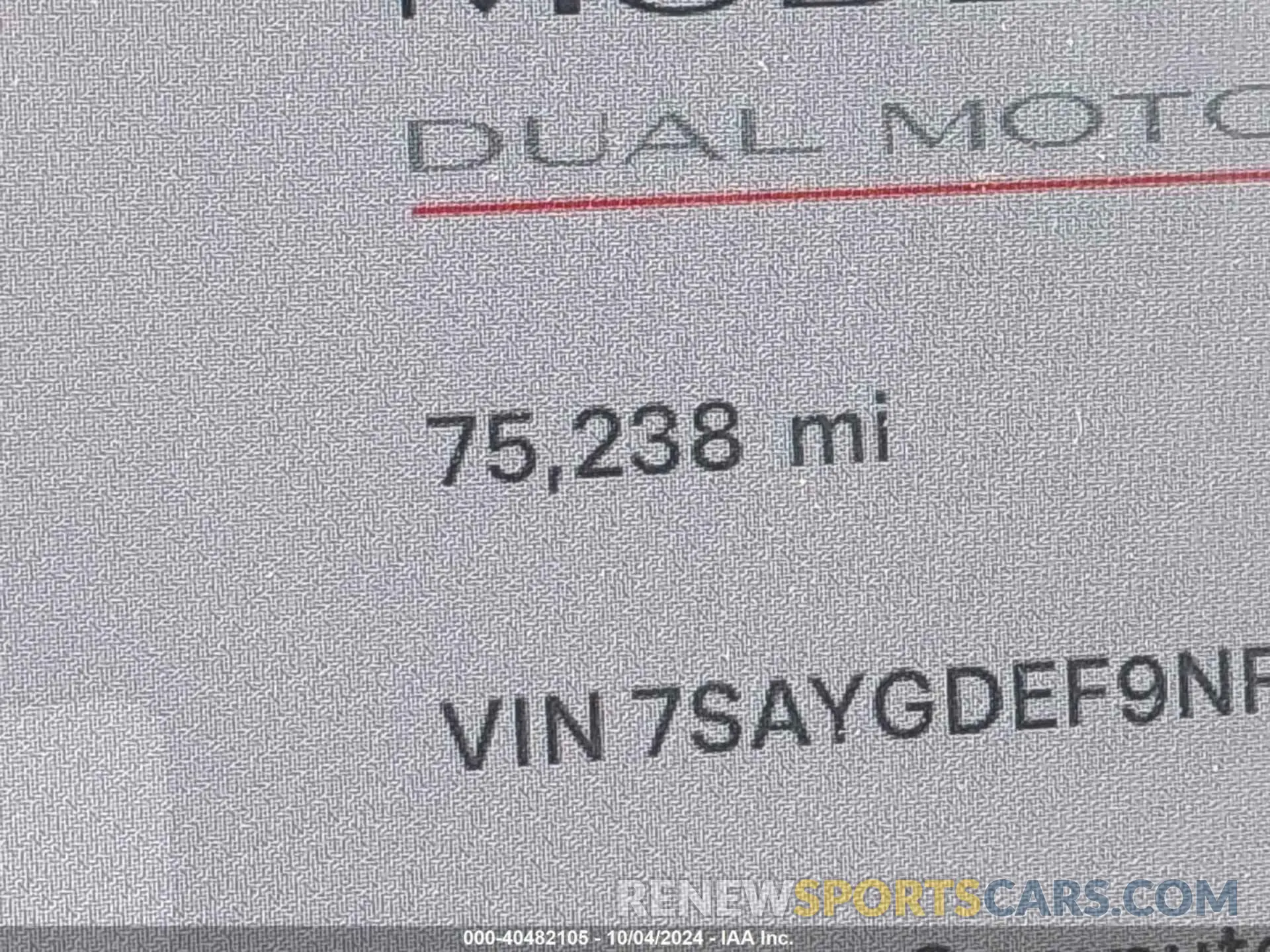 15 fotografías del automóvil dañado 7SAYGDEF9NF368188 TESLA MODEL Y 2022