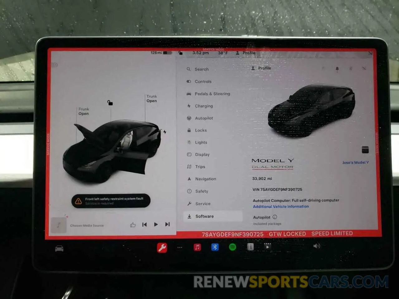 9 fotografías del automóvil dañado 7SAYGDEF9NF390725 TESLA MODEL Y 2022