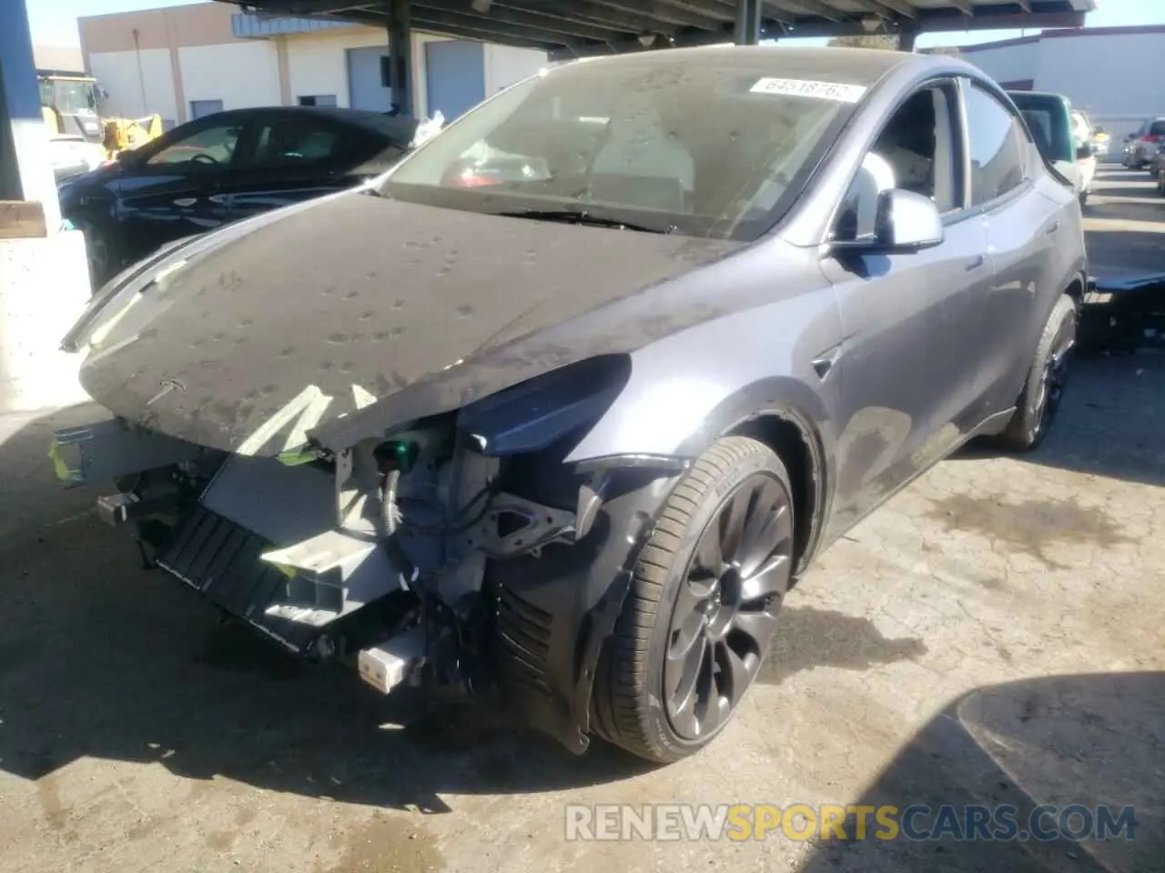 2 fotografías del automóvil dañado 7SAYGDEF9NF397805 TESLA MODEL Y 2022