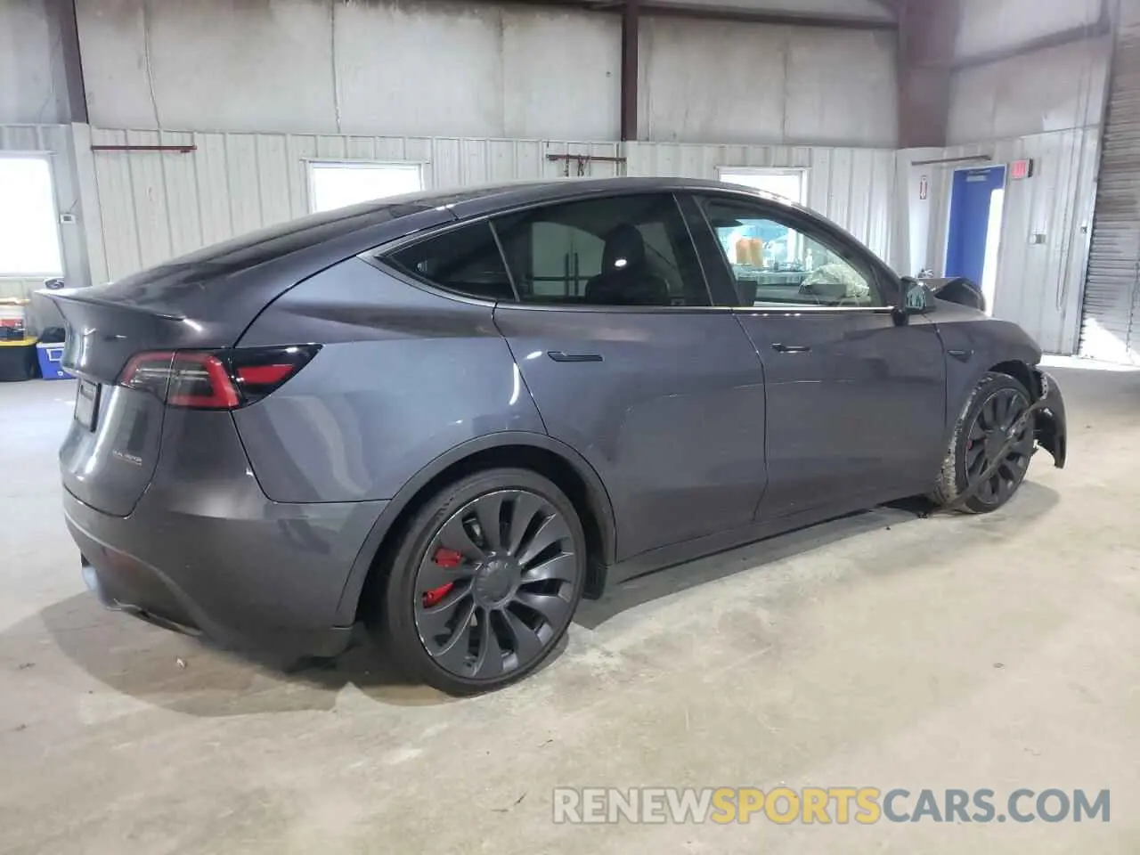 3 fotografías del automóvil dañado 7SAYGDEF9NF445495 TESLA MODEL Y 2022