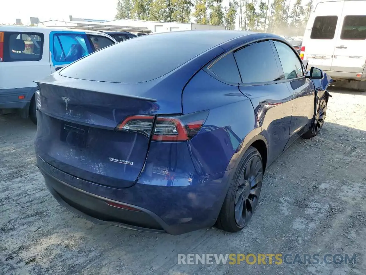 4 fotografías del automóvil dañado 7SAYGDEF9NF465424 TESLA MODEL Y 2022