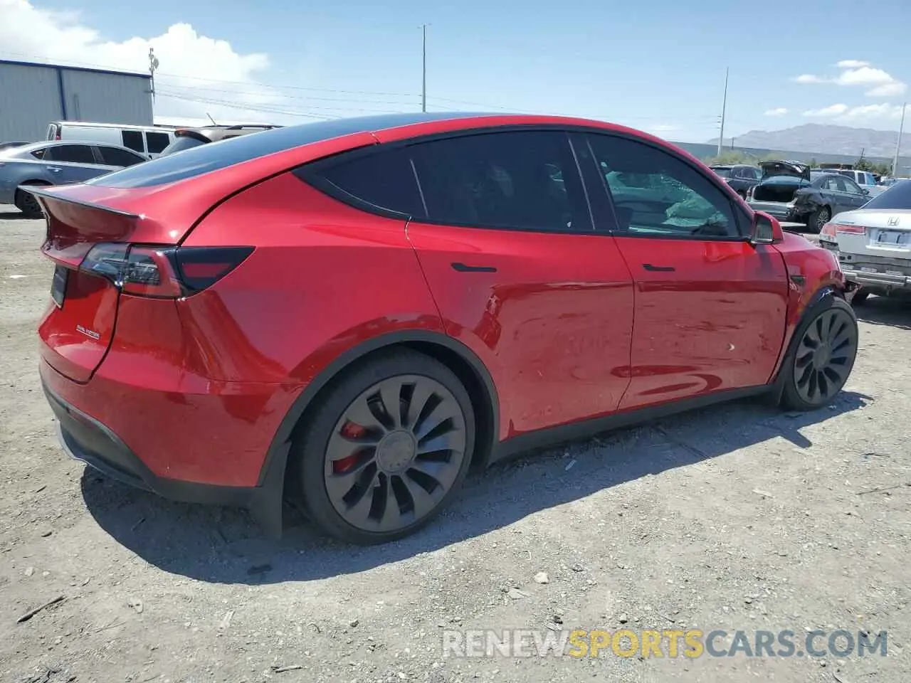 3 fotografías del automóvil dañado 7SAYGDEF9NF510183 TESLA MODEL Y 2022