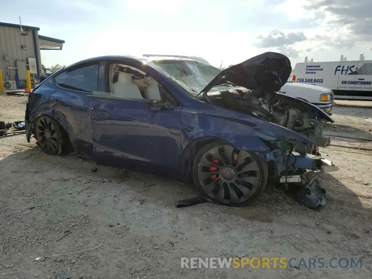 4 fotografías del automóvil dañado 7SAYGDEF9NF530157 TESLA MODEL Y 2022