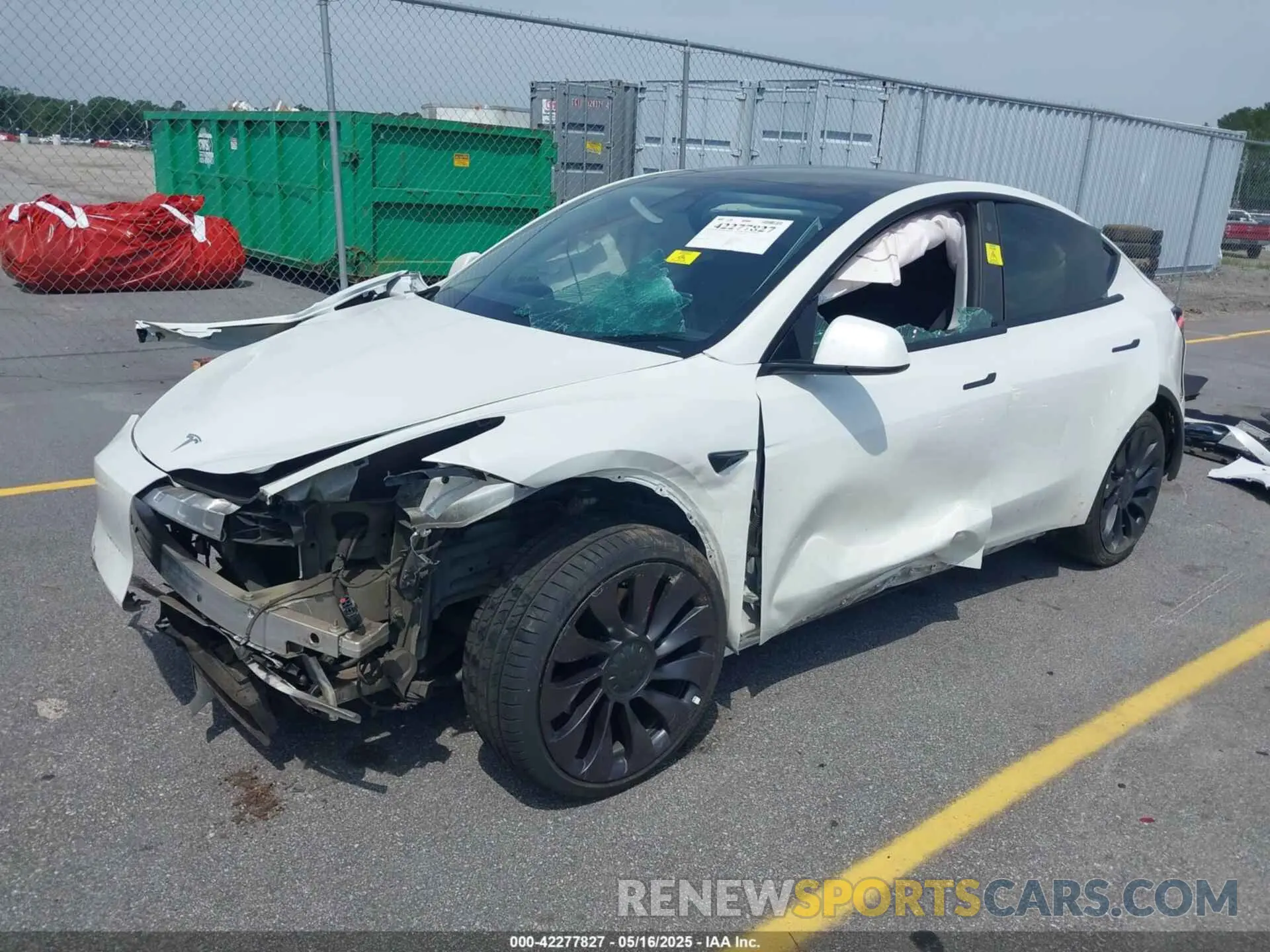 2 fotografías del automóvil dañado 7SAYGDEFXNF327701 TESLA MODEL Y 2022