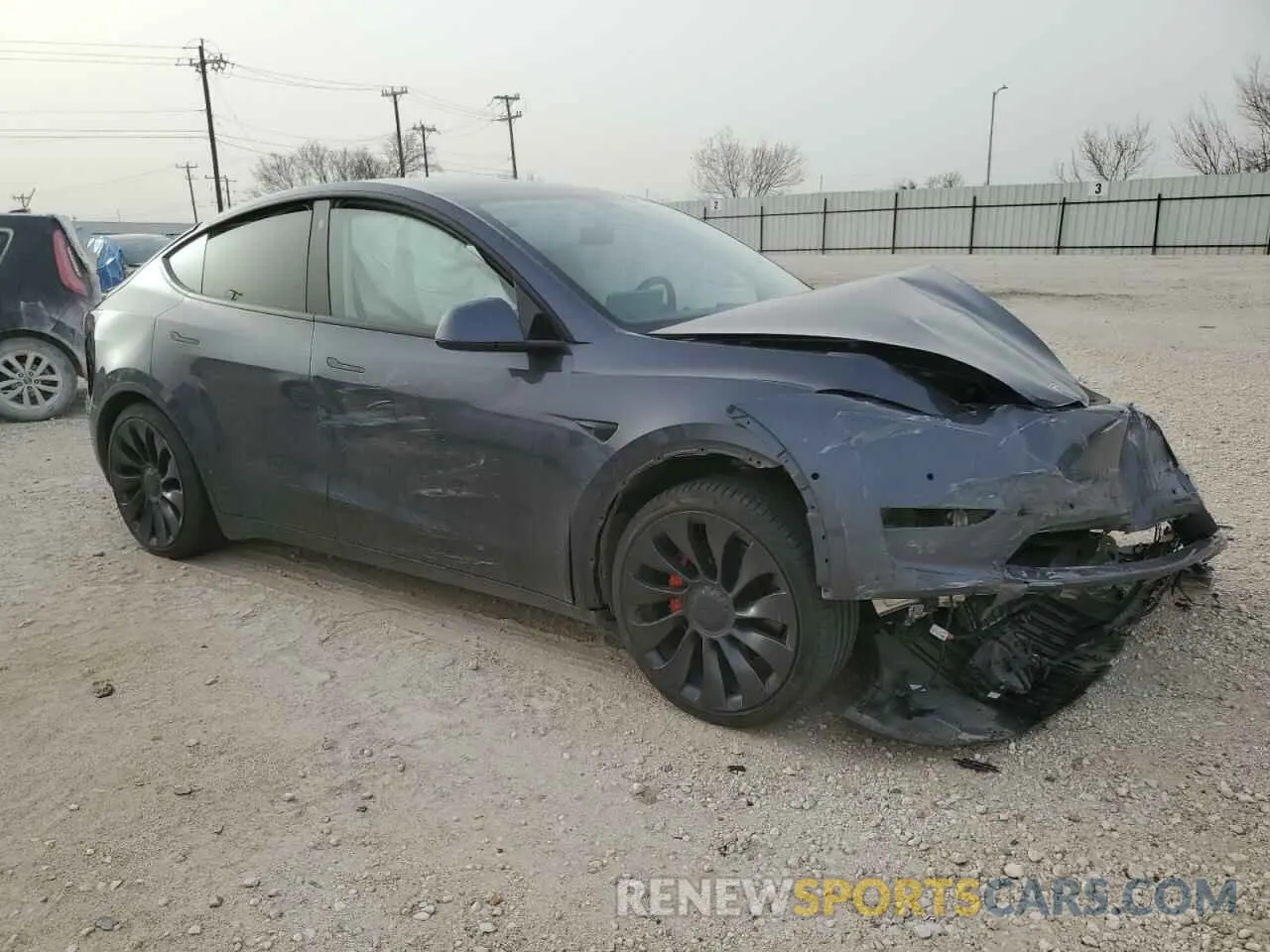 4 fotografías del automóvil dañado 7SAYGDEFXNF388594 TESLA MODEL Y 2022