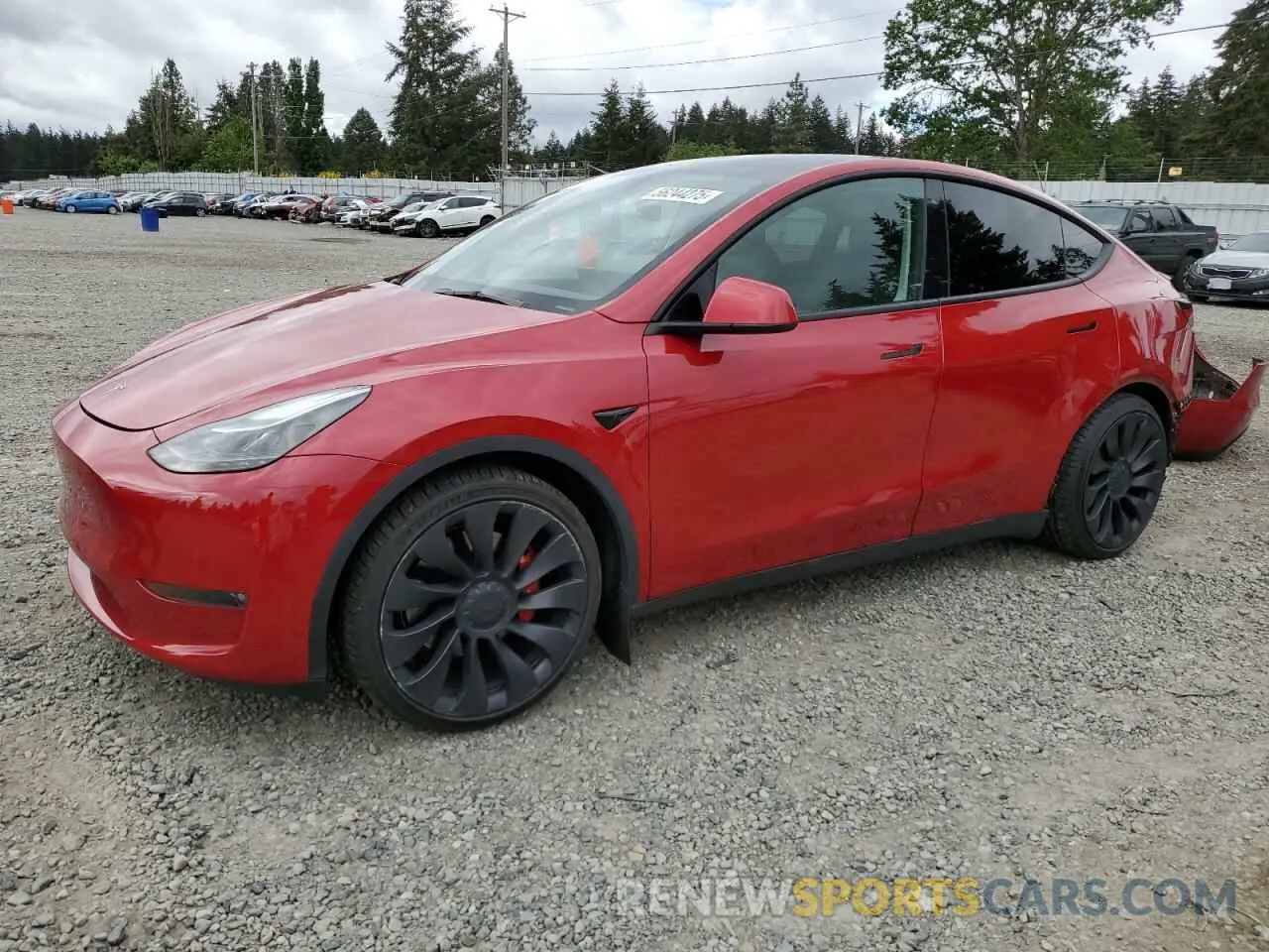 1 fotografías del automóvil dañado 7SAYGDEFXNF405829 TESLA MODEL Y 2022