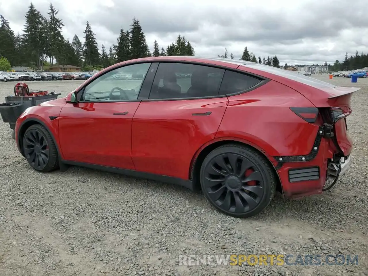2 fotografías del automóvil dañado 7SAYGDEFXNF405829 TESLA MODEL Y 2022
