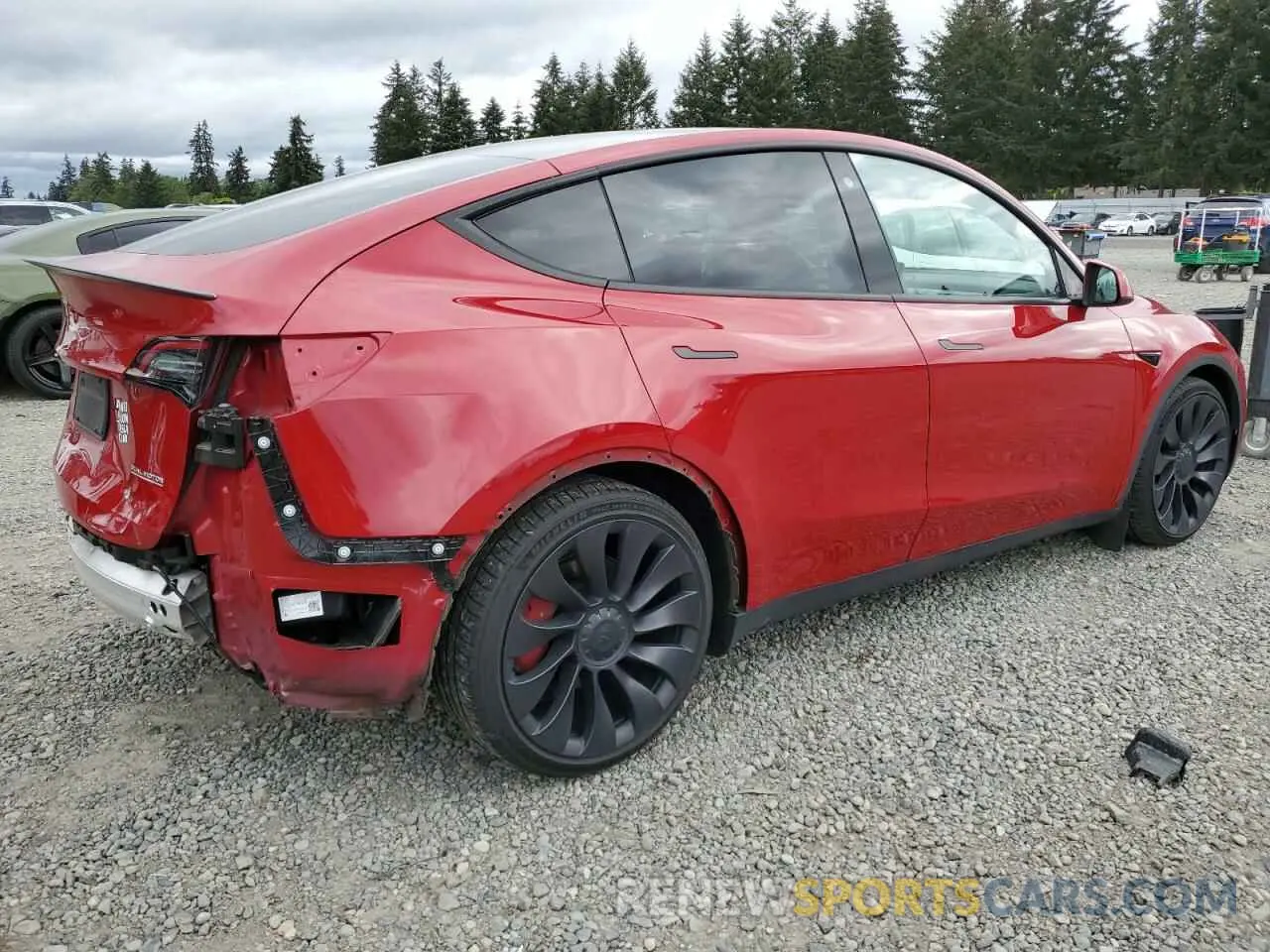 3 fotografías del automóvil dañado 7SAYGDEFXNF405829 TESLA MODEL Y 2022