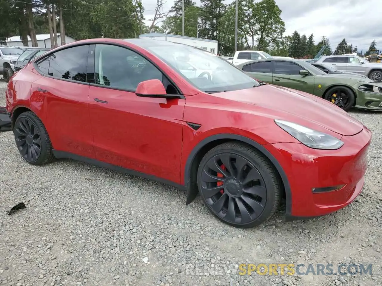 4 fotografías del automóvil dañado 7SAYGDEFXNF405829 TESLA MODEL Y 2022