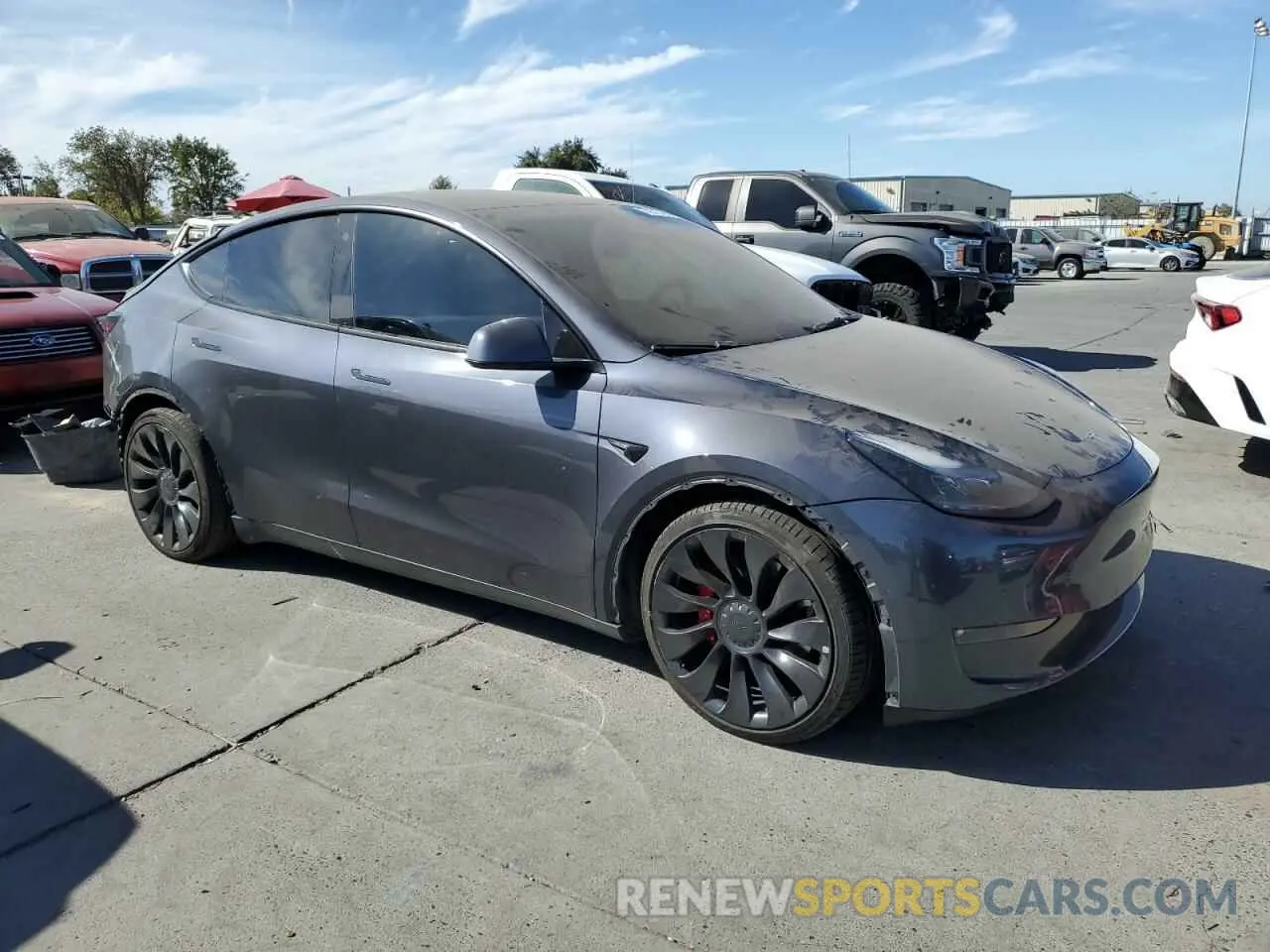 4 fotografías del automóvil dañado 7SAYGDEFXNF410528 TESLA MODEL Y 2022