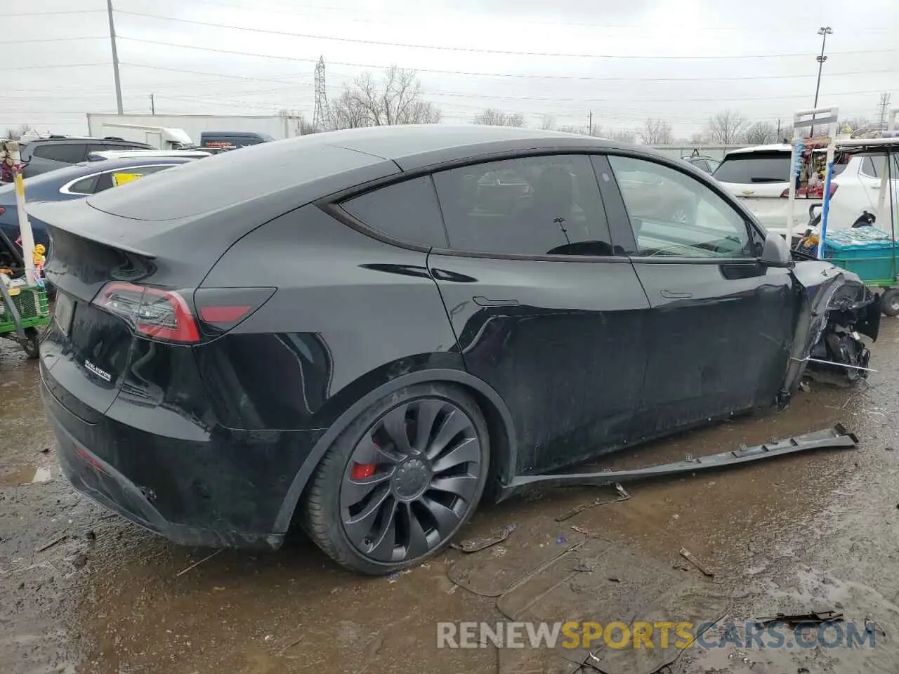 3 fotografías del automóvil dañado 7SAYGDEFXNF452388 TESLA MODEL Y 2022