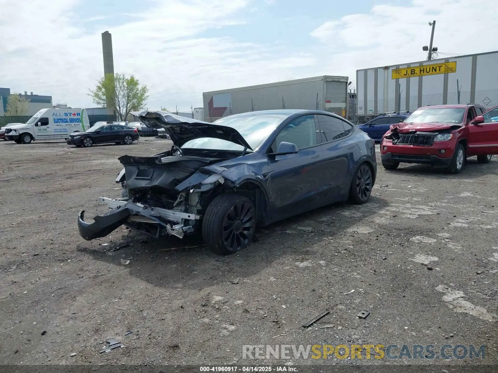 2 fotografías del automóvil dañado 7SAYGDEFXNF462693 TESLA MODEL Y 2022