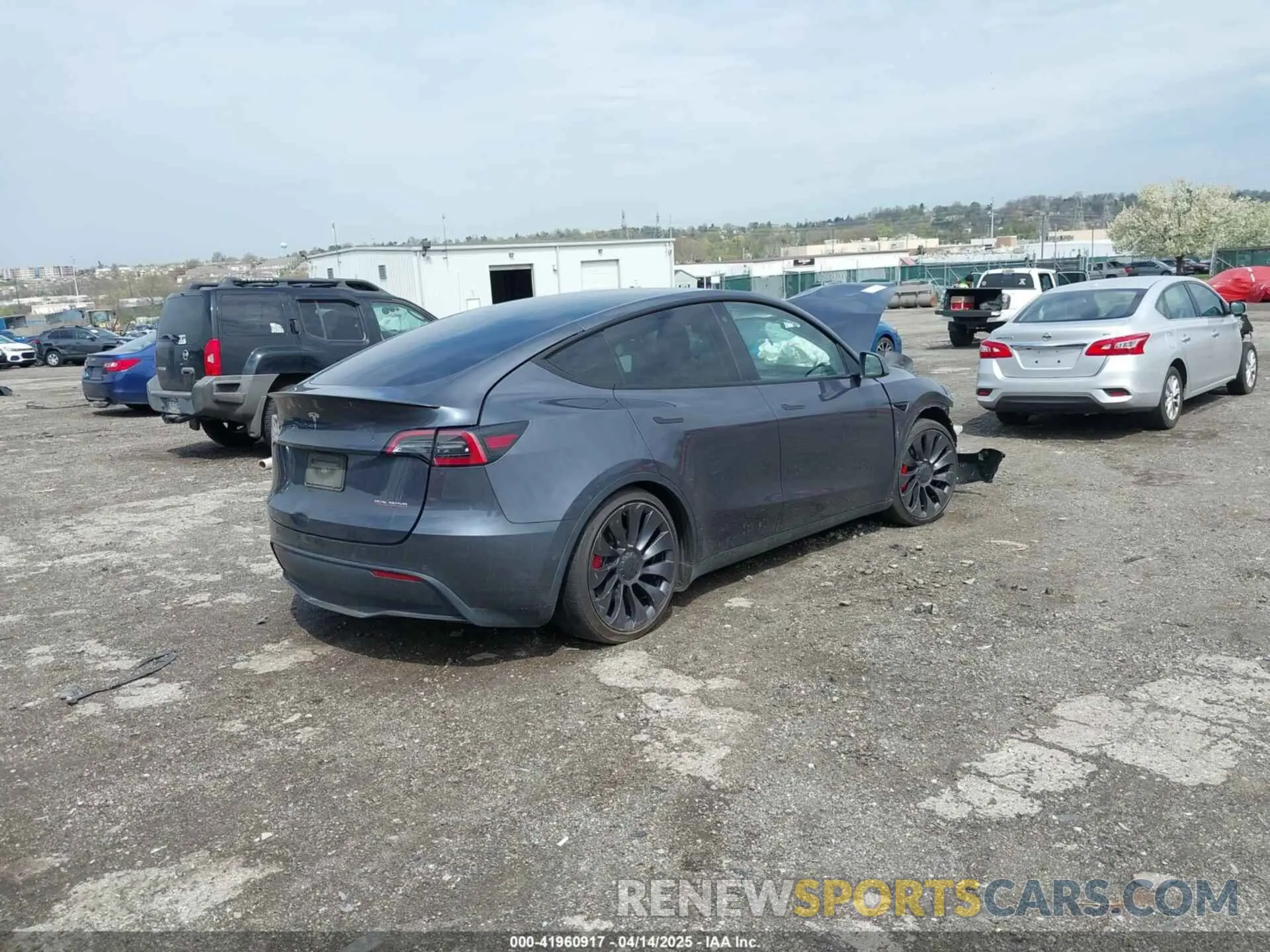4 fotografías del automóvil dañado 7SAYGDEFXNF462693 TESLA MODEL Y 2022