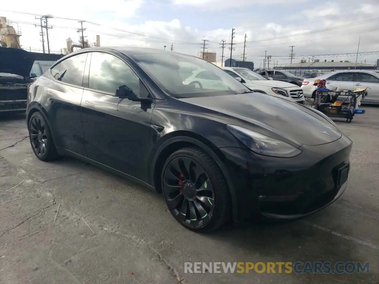 4 fotografías del automóvil dañado 7SAYGDEFXNF536162 TESLA MODEL Y 2022