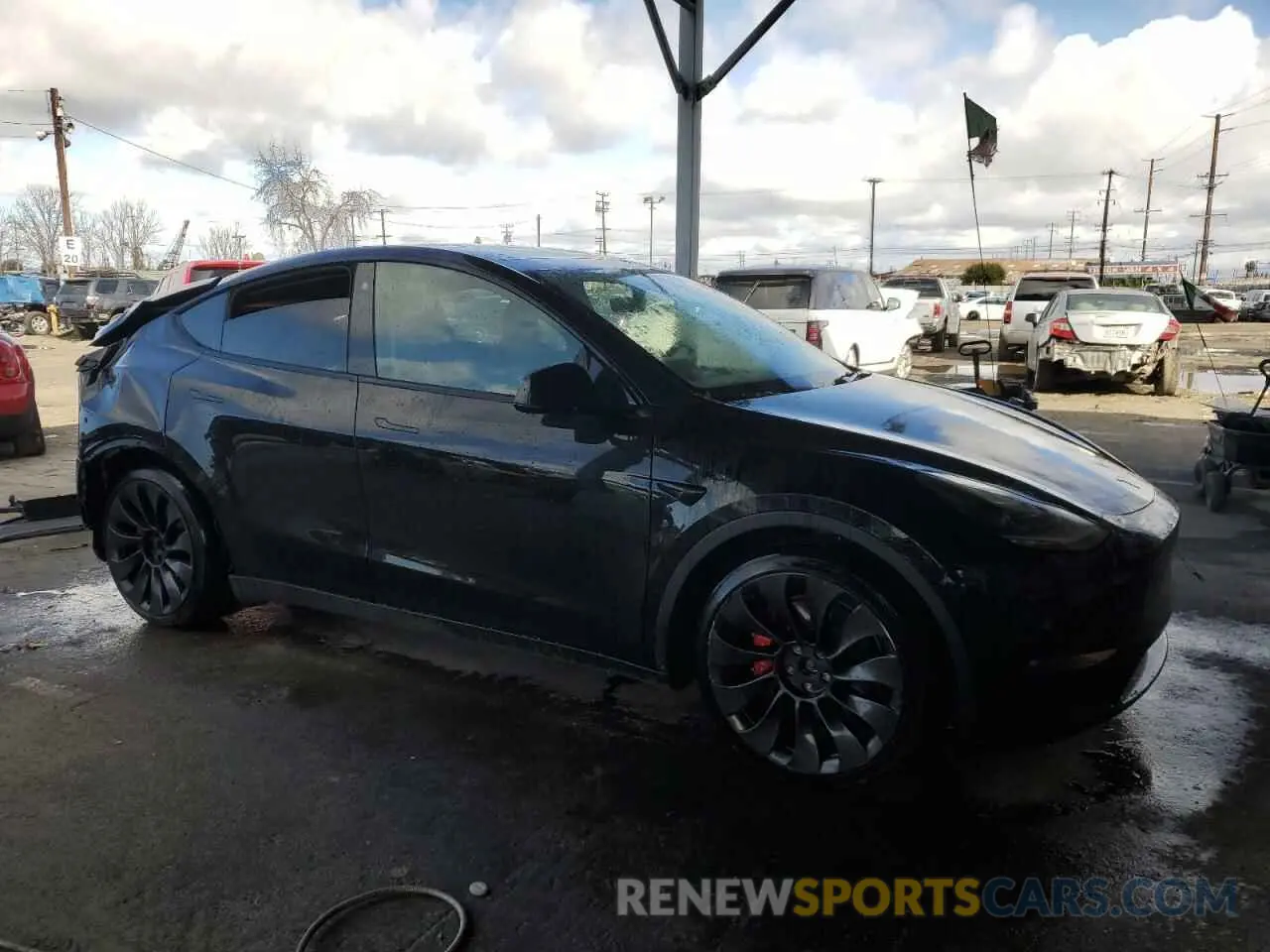 4 fotografías del automóvil dañado 7SAYGDEFXNF554631 TESLA MODEL Y 2022