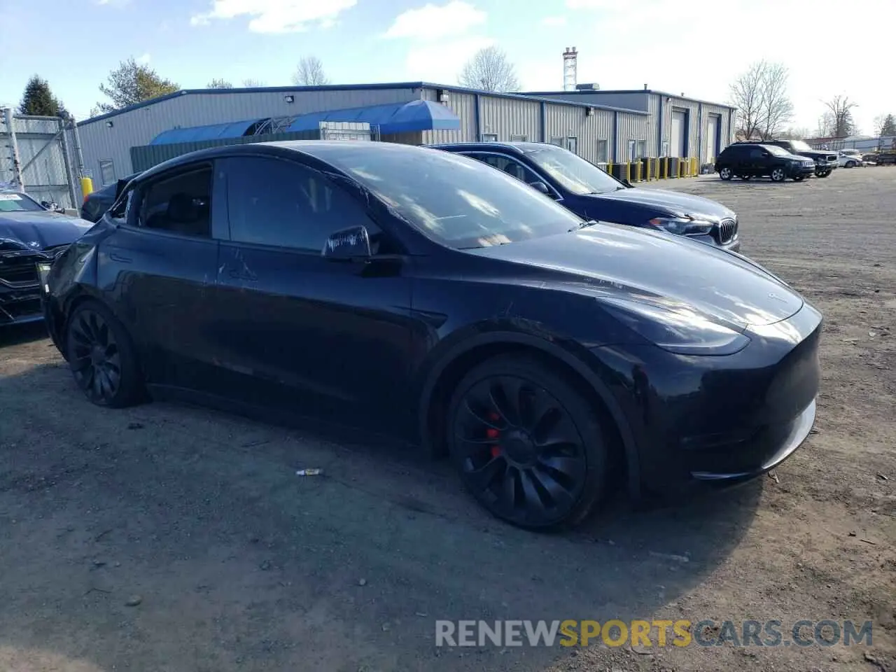 4 fotografías del automóvil dañado 7SAYGDEFXNF563443 TESLA MODEL Y 2022