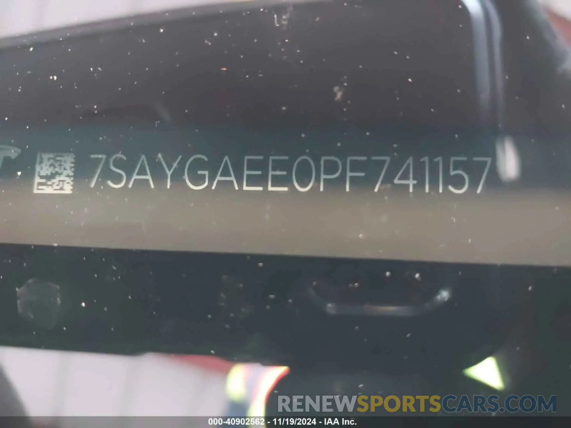9 fotografías del automóvil dañado 7SAYGAEE0PF741157 TESLA MODEL Y 2023