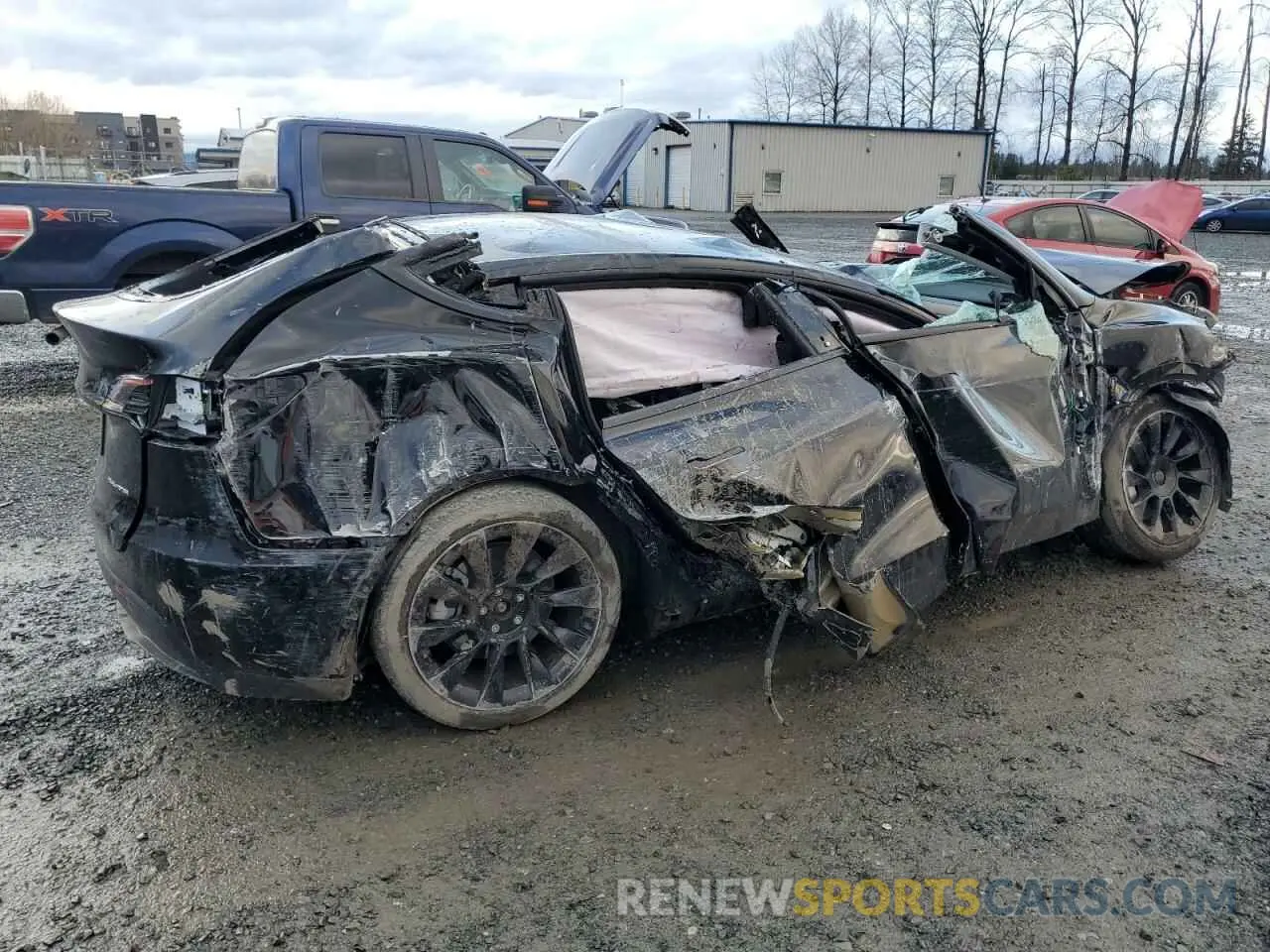 3 fotografías del automóvil dañado 7SAYGAEE0PF832185 TESLA MODEL Y 2023