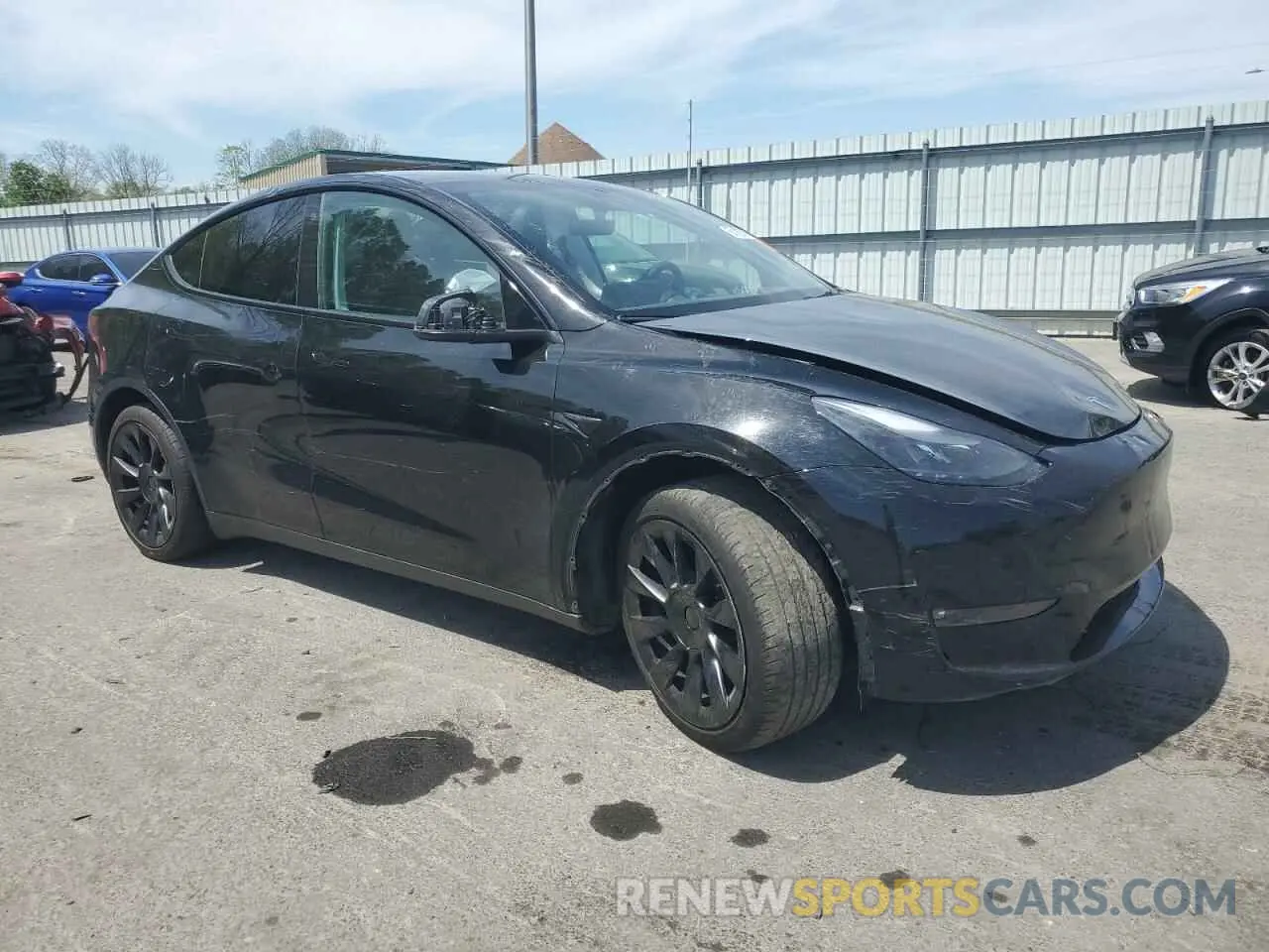 4 fotografías del automóvil dañado 7SAYGAEE1PF709673 TESLA MODEL Y 2023