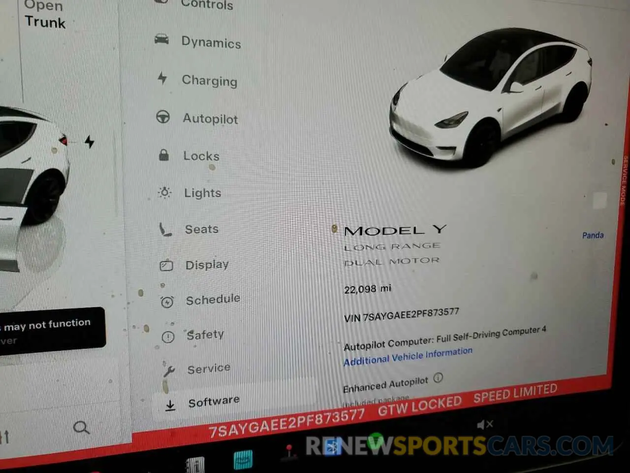 9 fotografías del automóvil dañado 7SAYGAEE2PF873577 TESLA MODEL Y 2023