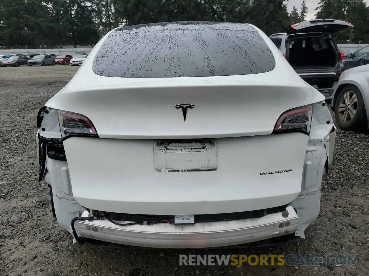 6 fotografías del automóvil dañado 7SAYGAEE3PF811654 TESLA MODEL Y 2023