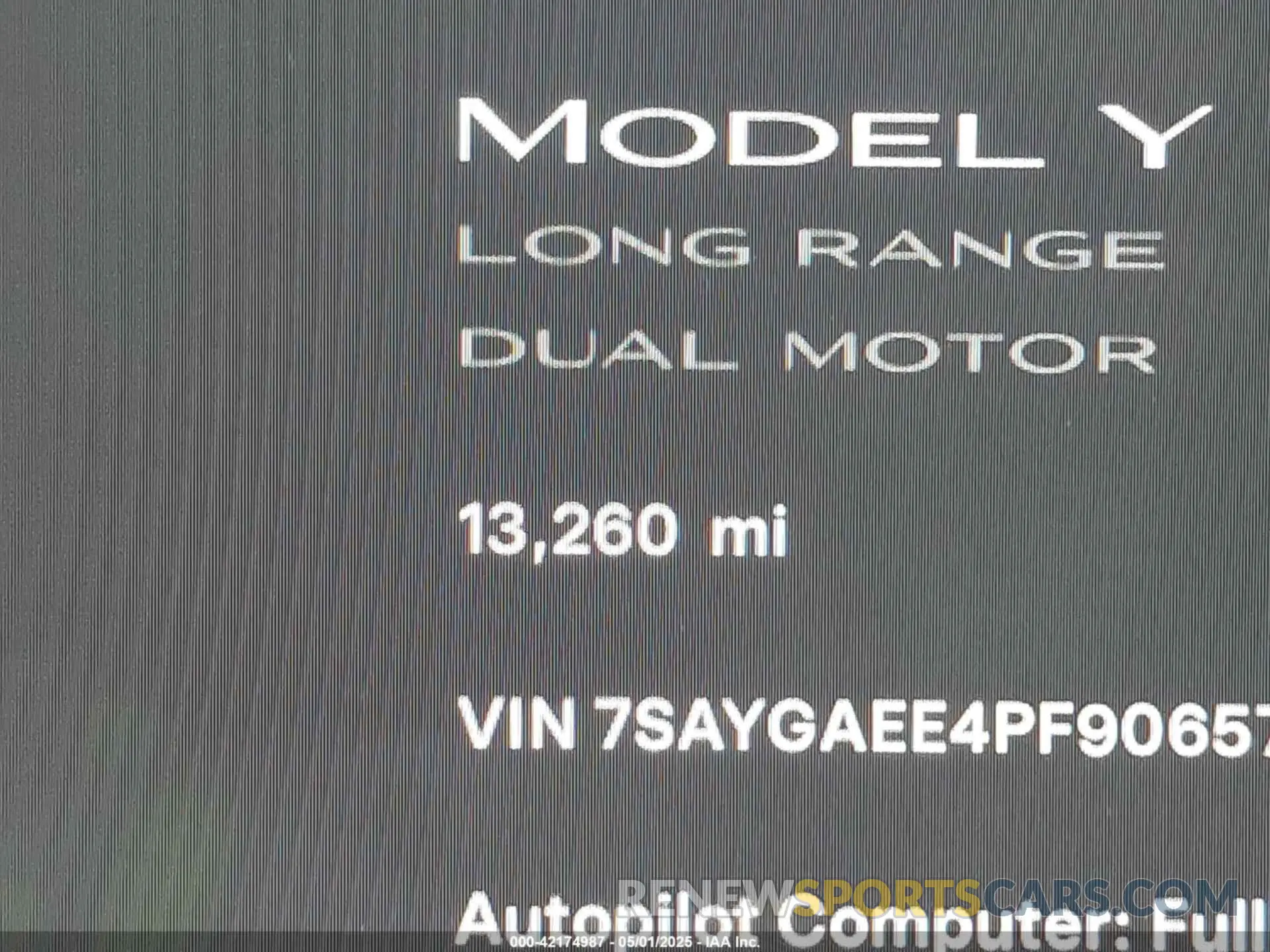 15 fotografías del automóvil dañado 7SAYGAEE4PF906577 TESLA MODEL Y 2023