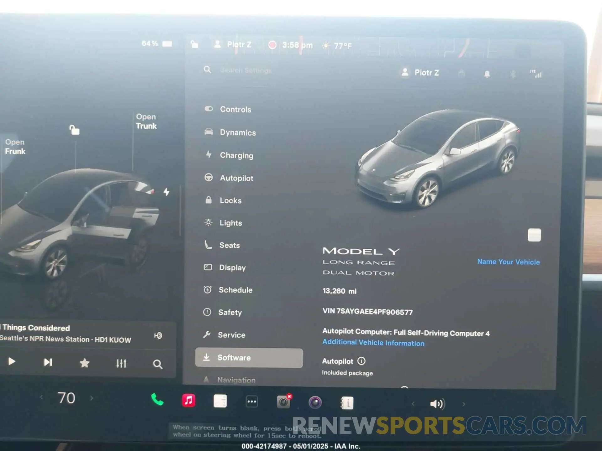 7 fotografías del automóvil dañado 7SAYGAEE4PF906577 TESLA MODEL Y 2023