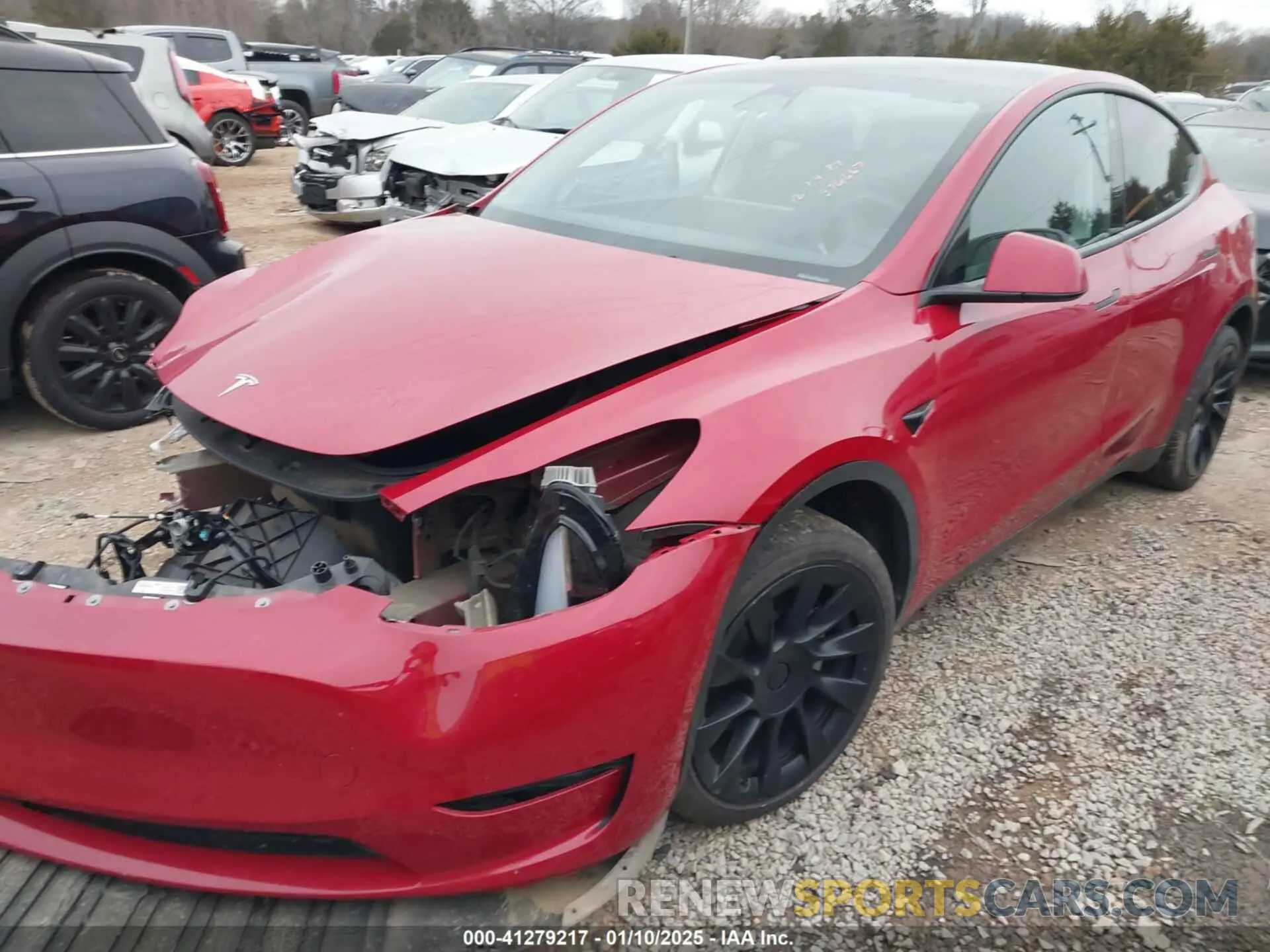 2 fotografías del automóvil dañado 7SAYGAEE5PF615828 TESLA MODEL Y 2023