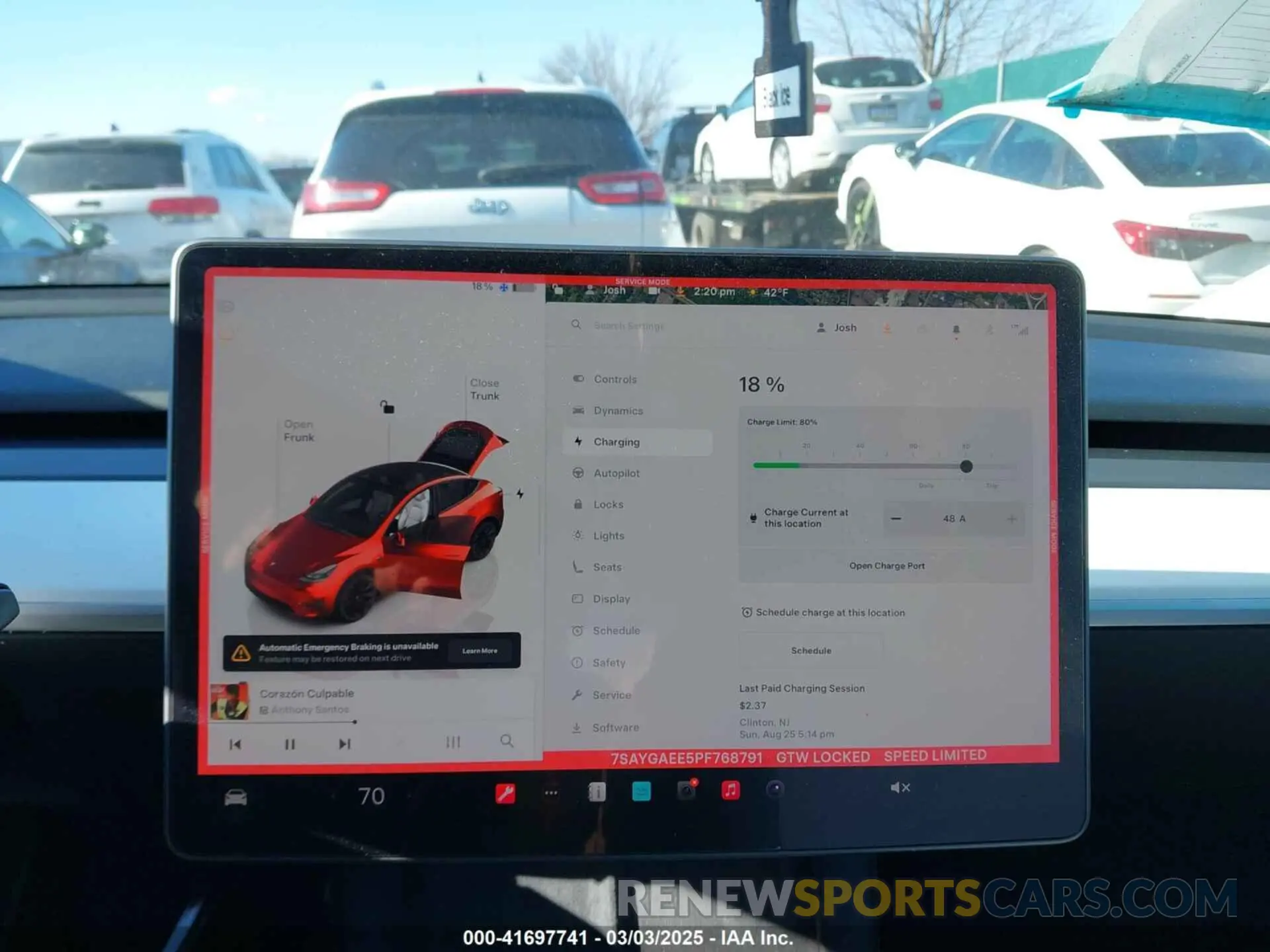 17 fotografías del automóvil dañado 7SAYGAEE5PF768791 TESLA MODEL Y 2023
