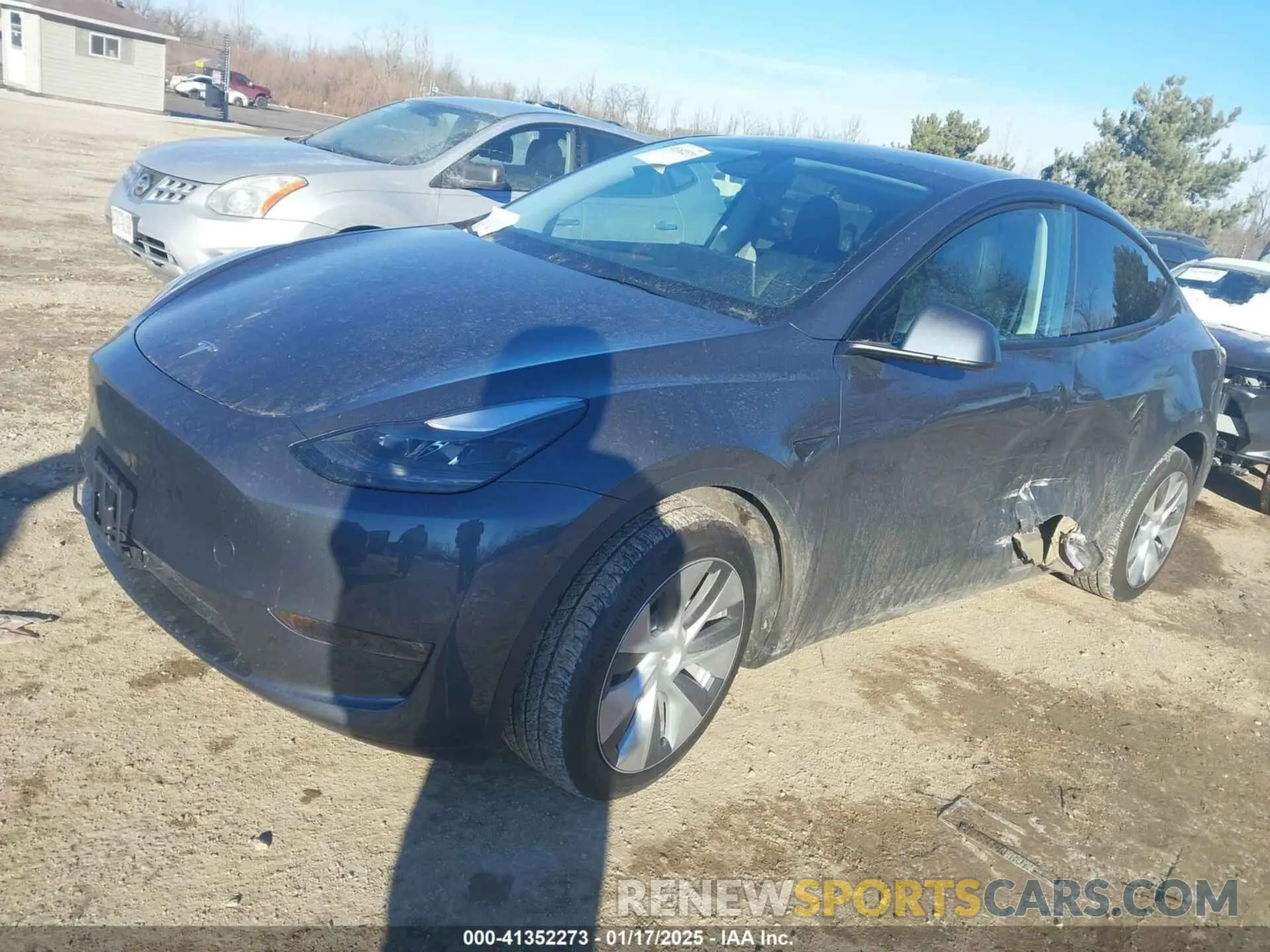 2 fotografías del automóvil dañado 7SAYGAEE5PF927115 TESLA MODEL Y 2023