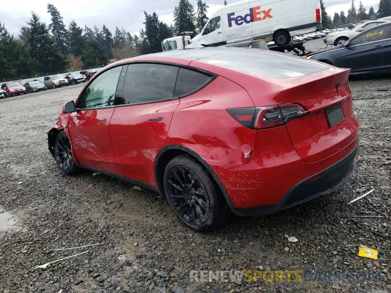 2 fotografías del automóvil dañado 7SAYGAEE6PF639779 TESLA MODEL Y 2023